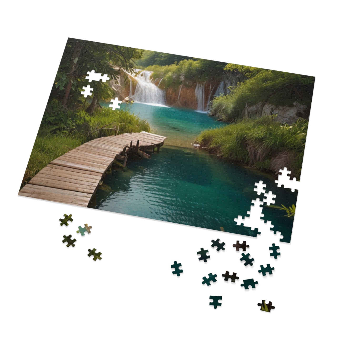 Plitvice Lakes Bliss Jigsaw Puzzle (252, 500, 1000-Piece) - Puzzlers Paradise