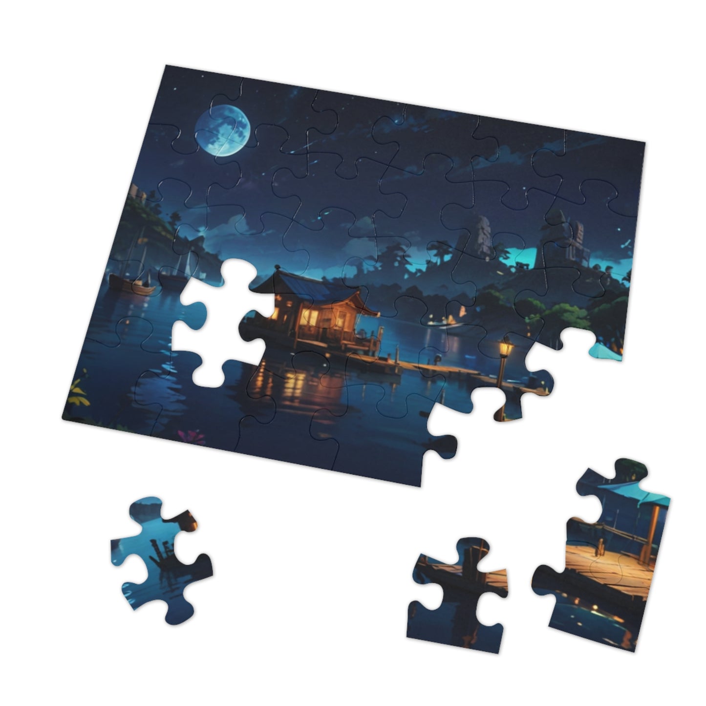 Sapphire Harbor Jigsaw Puzzle (30, 110, 252, 500, 1000-Piece) - Puzzlers Paradise