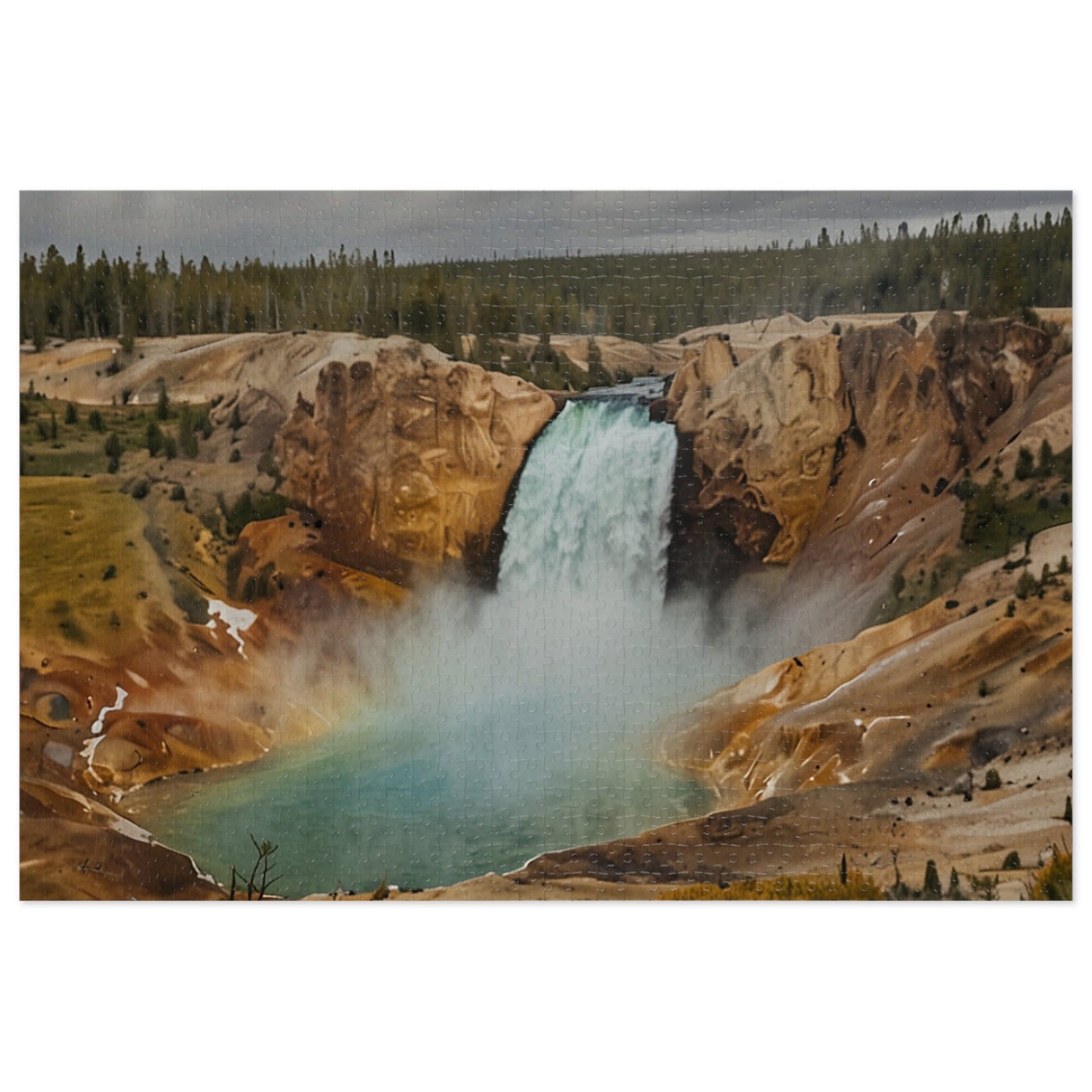 Yellowstone Waterfall Bliss Jigsaw Puzzle (252, 500, 1000-Piece)