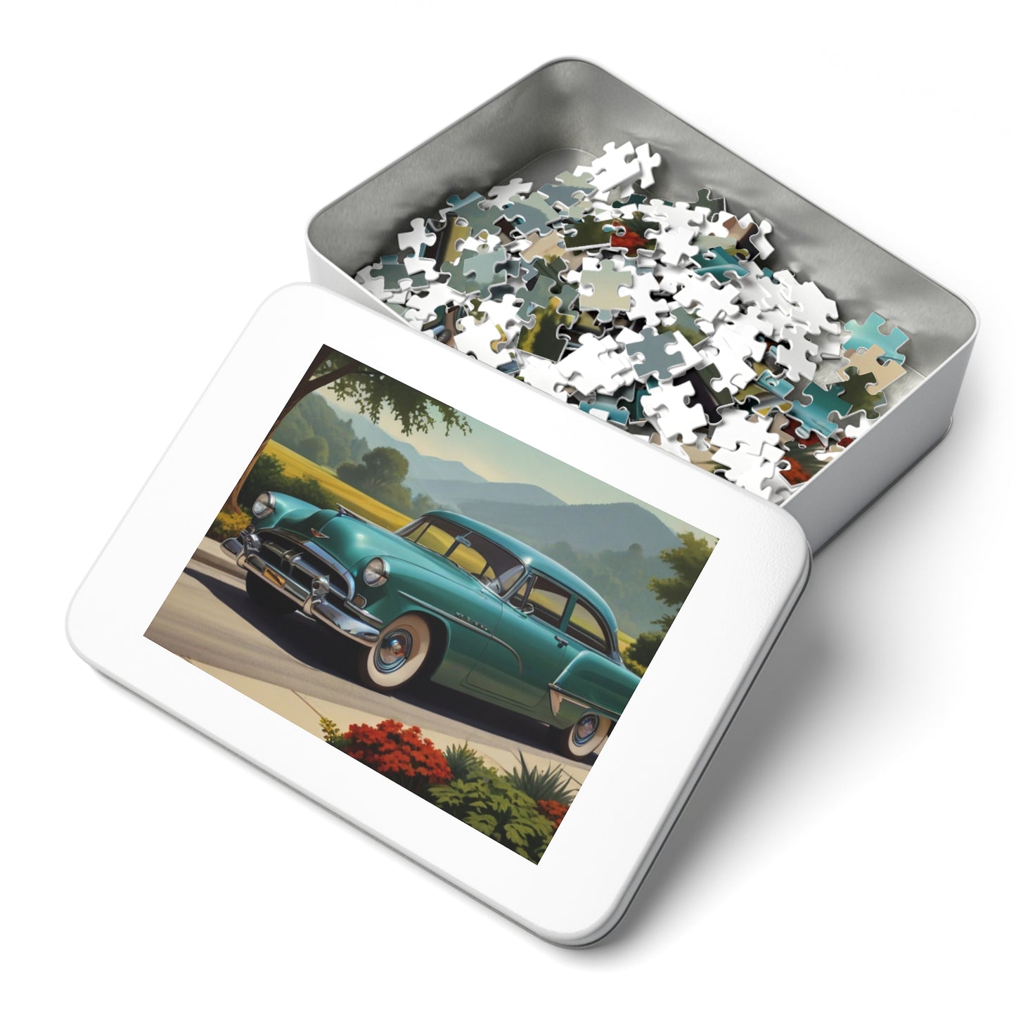 Country Road Classic Car Jigsaw Puzzle (252, 500, 1000-Piece)