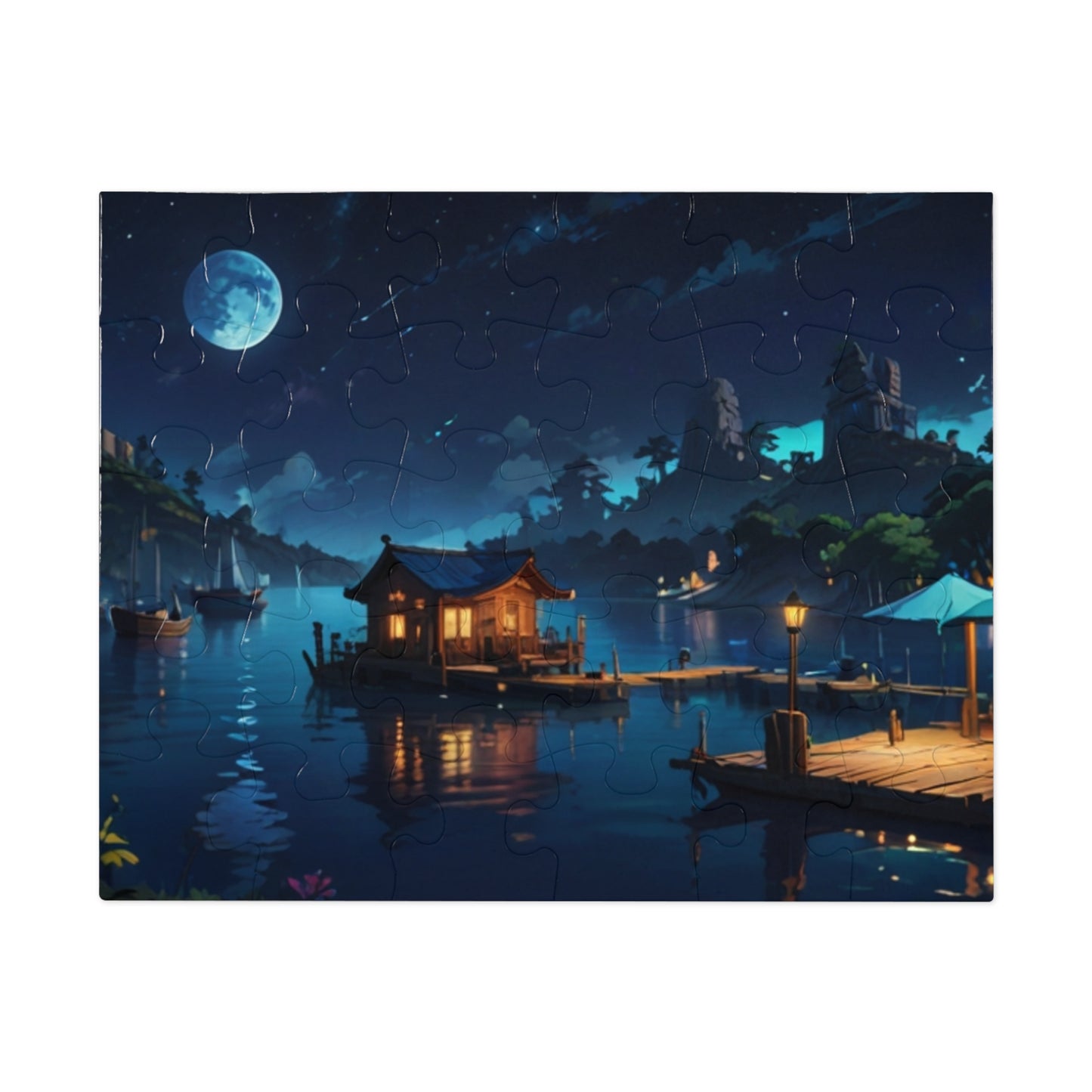 Sapphire Harbor Jigsaw Puzzle (30, 110, 252, 500, 1000-Piece) - Puzzlers Paradise