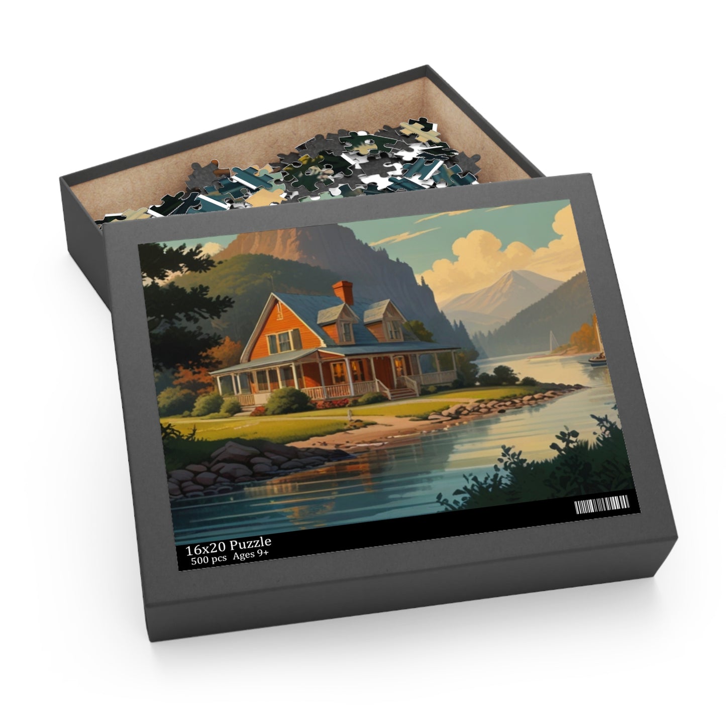 Riverside Retreat Jigsaw Puzzle (120, 252, 500-Piece)