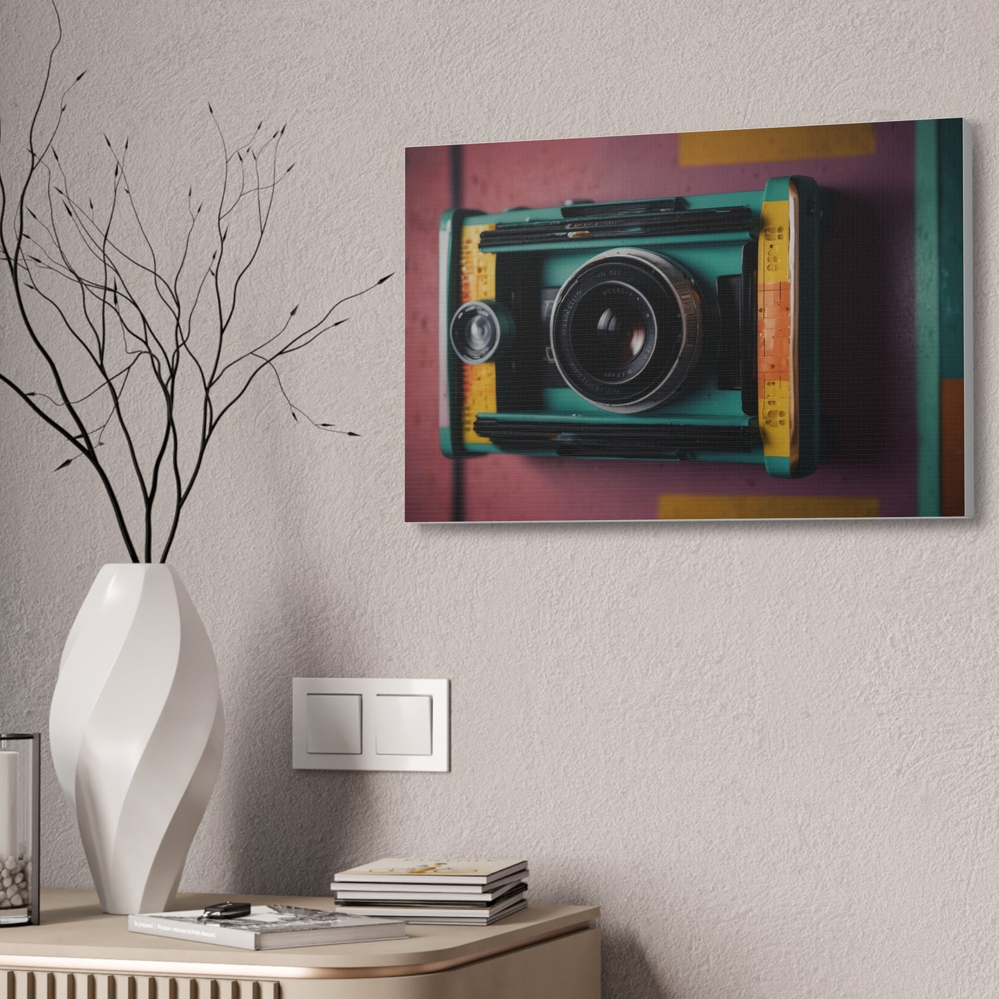 Timeless Focus: Vintage Camera Canvas Stretched, 1.5'' Puzzlers Paradise