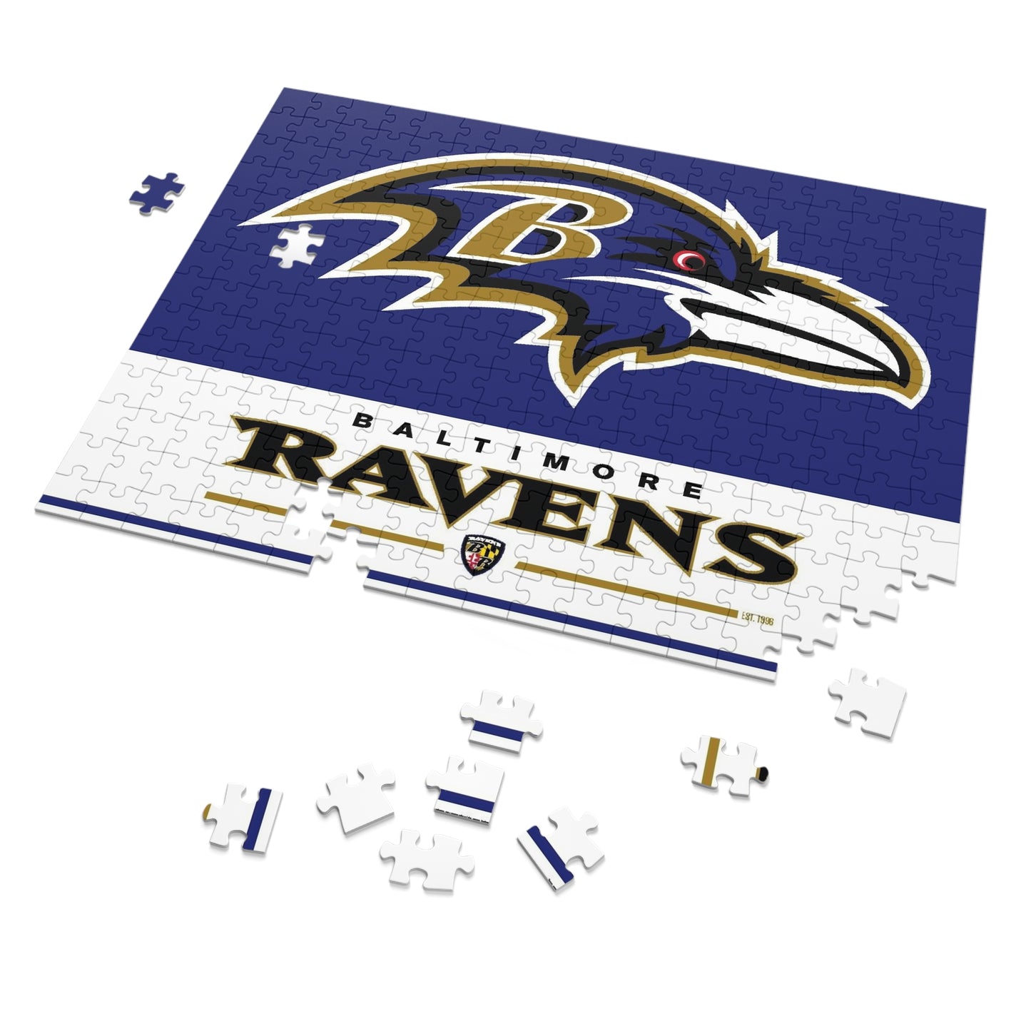 Baltimore Ravens Team Spirit Jigsaw Puzzle (252, 500, 1000-Piece) - Puzzlers Paradise