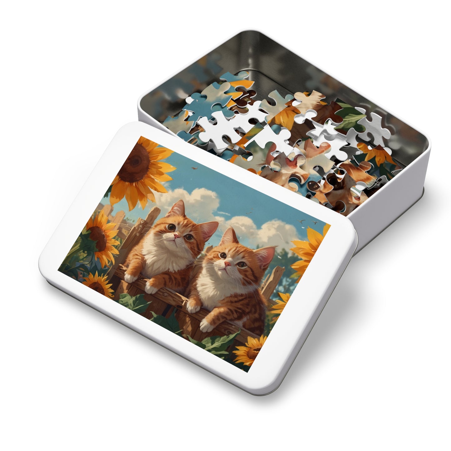 Sunflower Kittens Jigsaw Puzzle (252, 500, 1000-Piece)