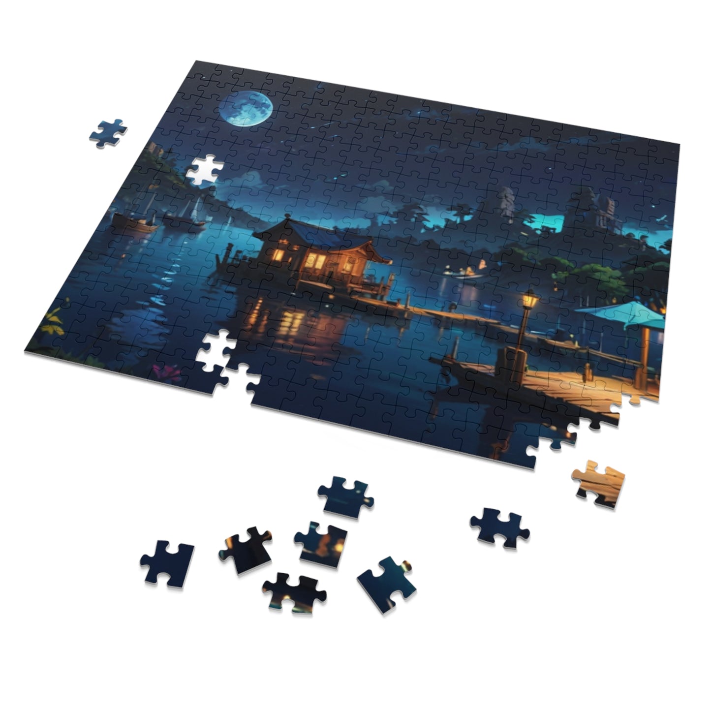 Sapphire Harbor Jigsaw Puzzle (30, 110, 252, 500, 1000-Piece) - Puzzlers Paradise