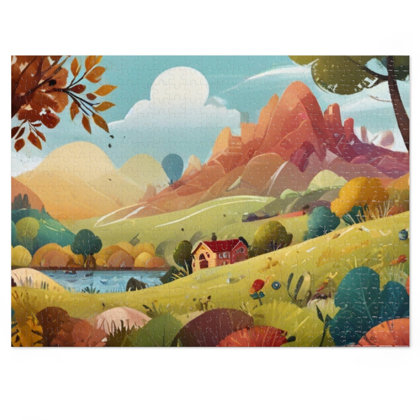 Countryside Charm and City Slicker Jigsaw Puzzle (252, 500, 1000-Piece)