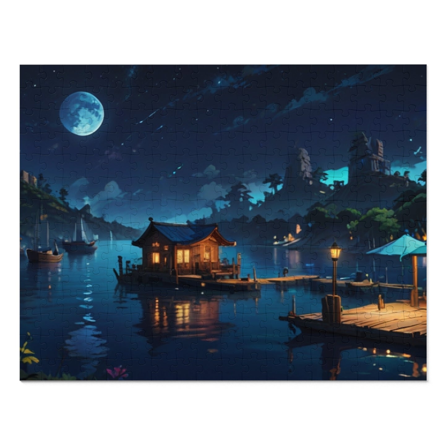 Sapphire Harbor Jigsaw Puzzle (30, 110, 252, 500, 1000-Piece) - Puzzlers Paradise