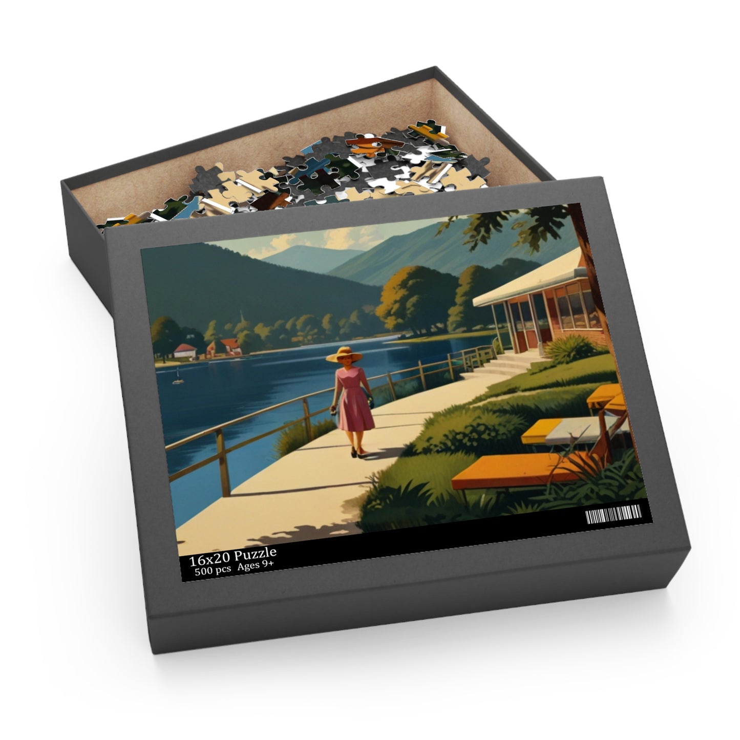 Lakeside Promenade Jigsaw Puzzle (120, 252, 500-Piece)