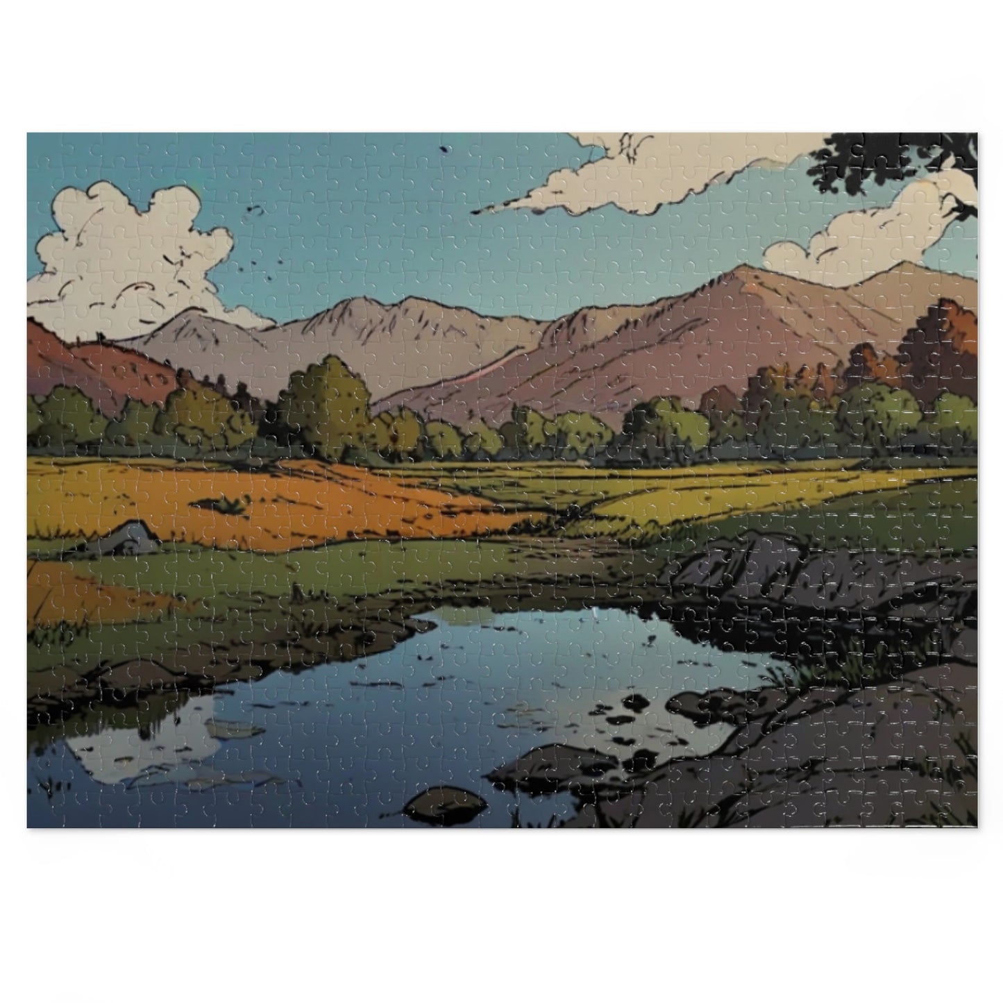 Riverside Reflection Jigsaw Puzzle (252, 500, 1000-Piece)