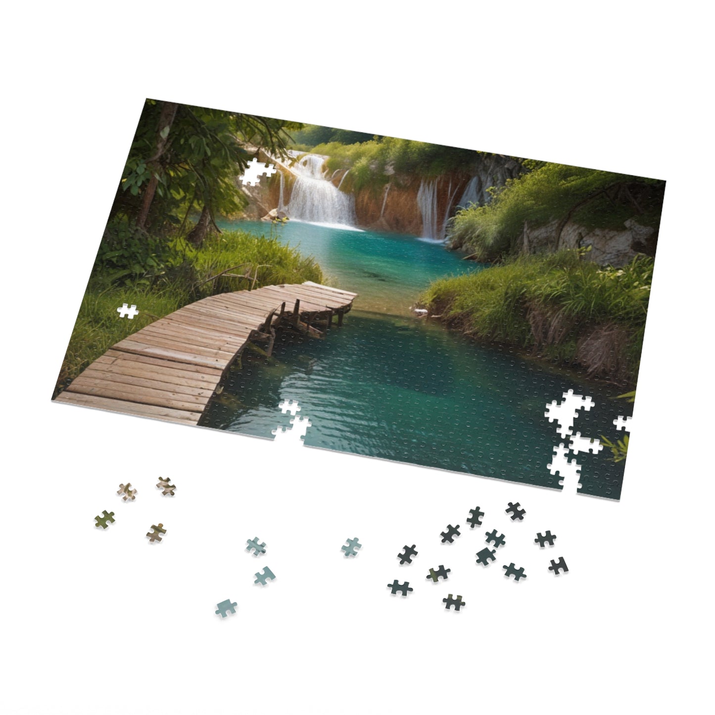 Plitvice Lakes Bliss Jigsaw Puzzle (252, 500, 1000-Piece) - Puzzlers Paradise