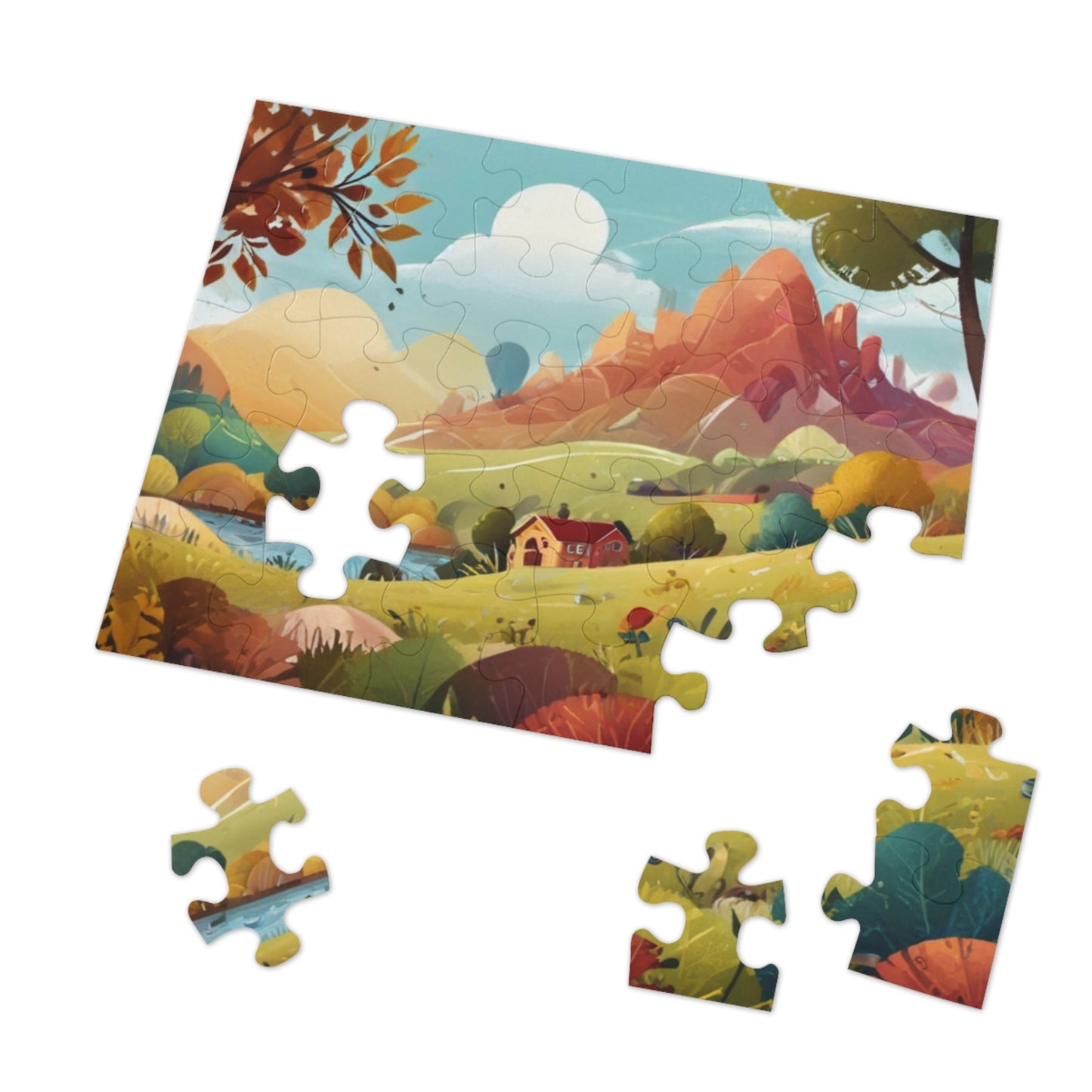 Countryside Charm and City Slicker Jigsaw Puzzle (252, 500, 1000-Piece)