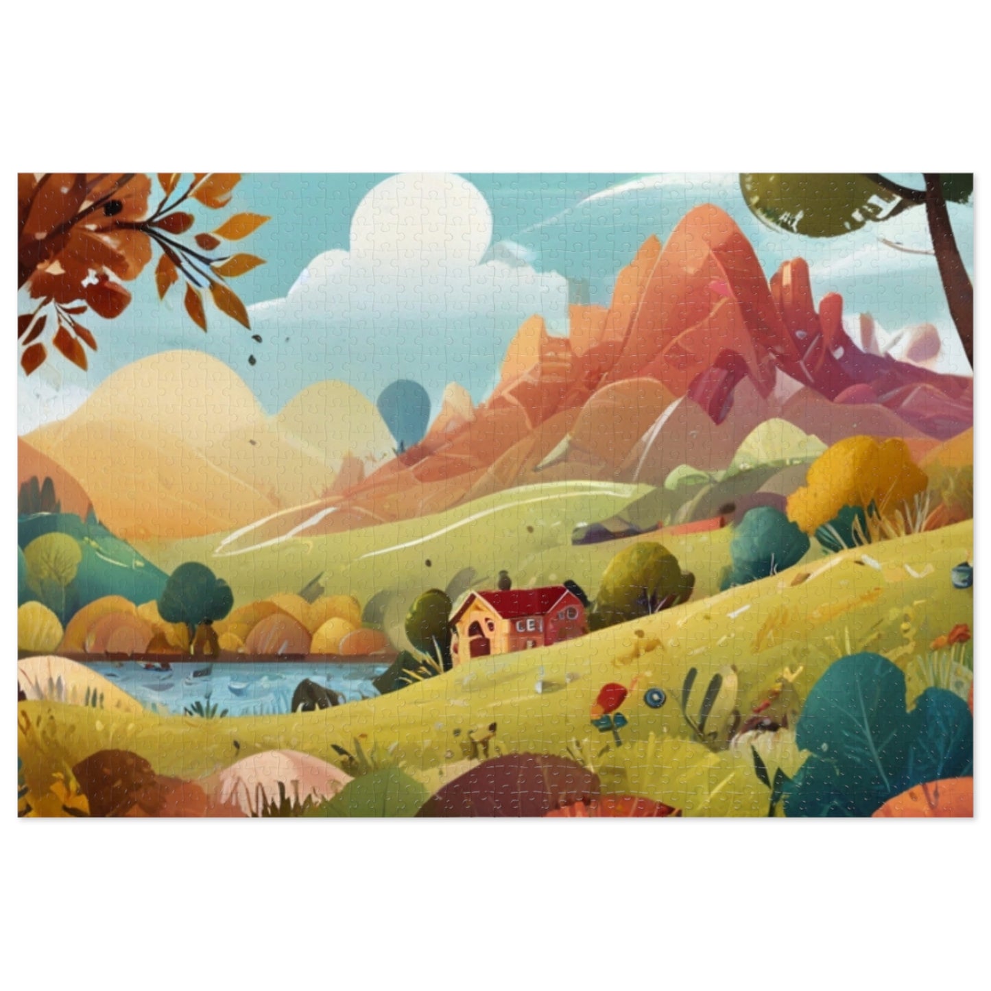 Countryside Charm and City Slicker Jigsaw Puzzle (252, 500, 1000-Piece)