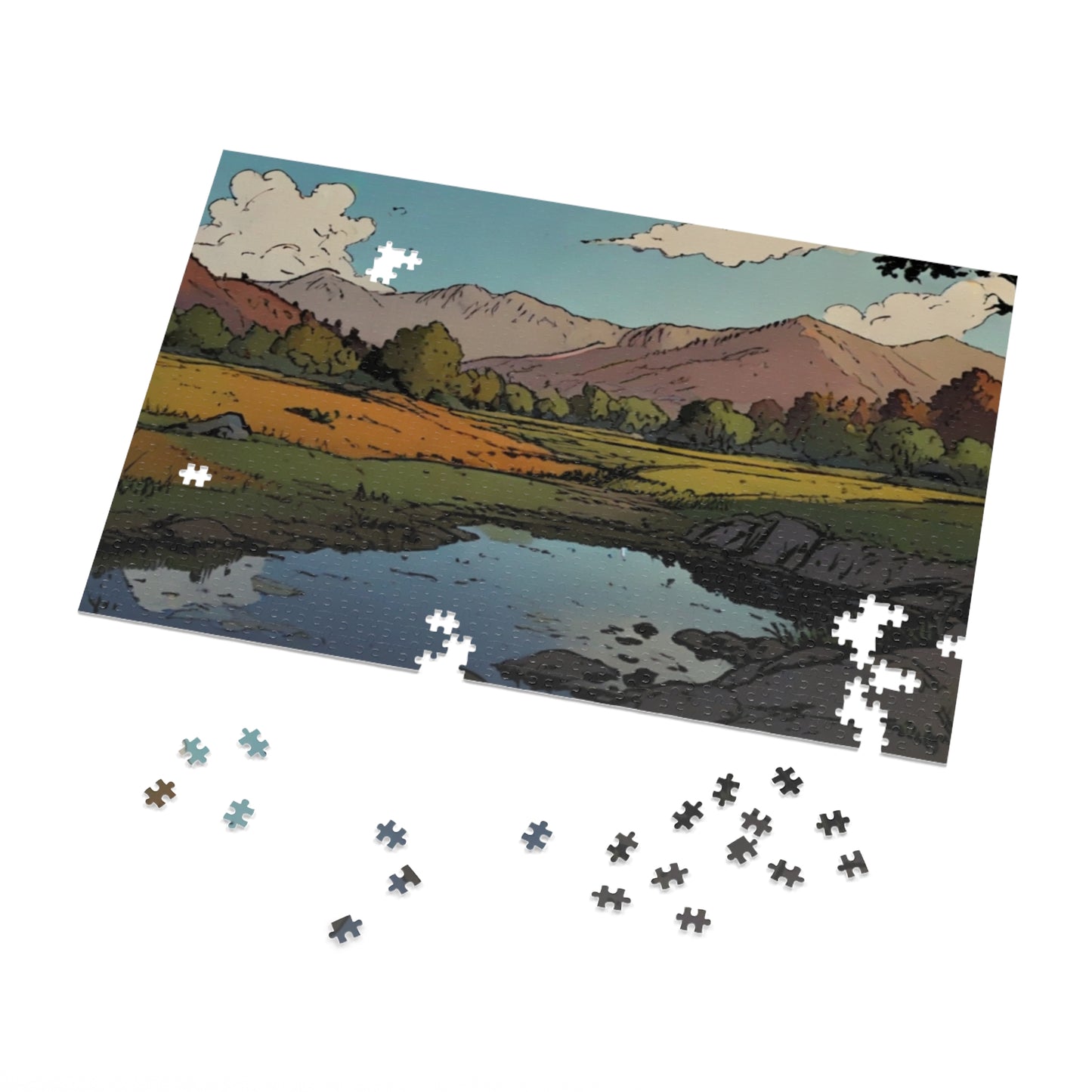 Riverside Reflection Jigsaw Puzzle (252, 500, 1000-Piece)