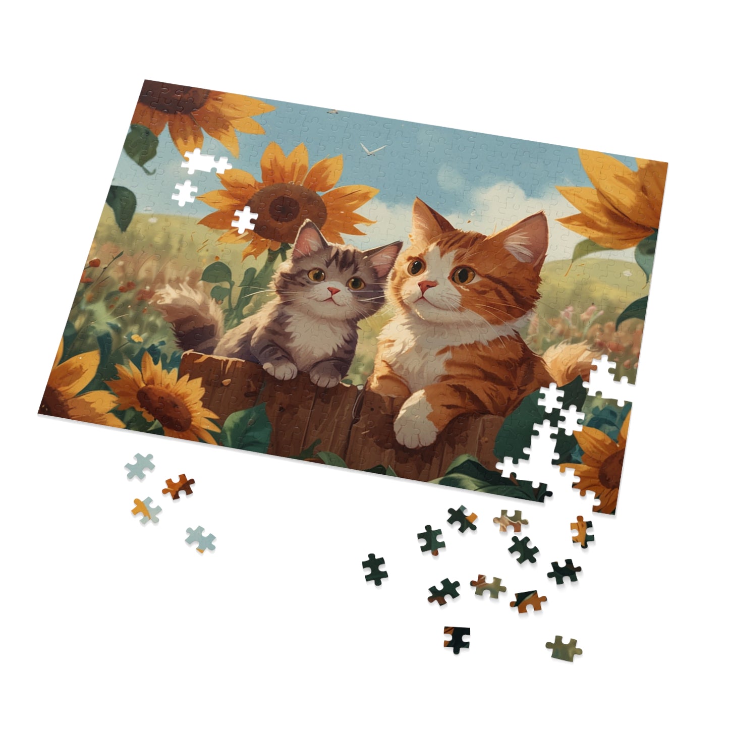 Summer Whimsy Kittens Jigsaw Puzzle (252, 500, 1000-Piece)