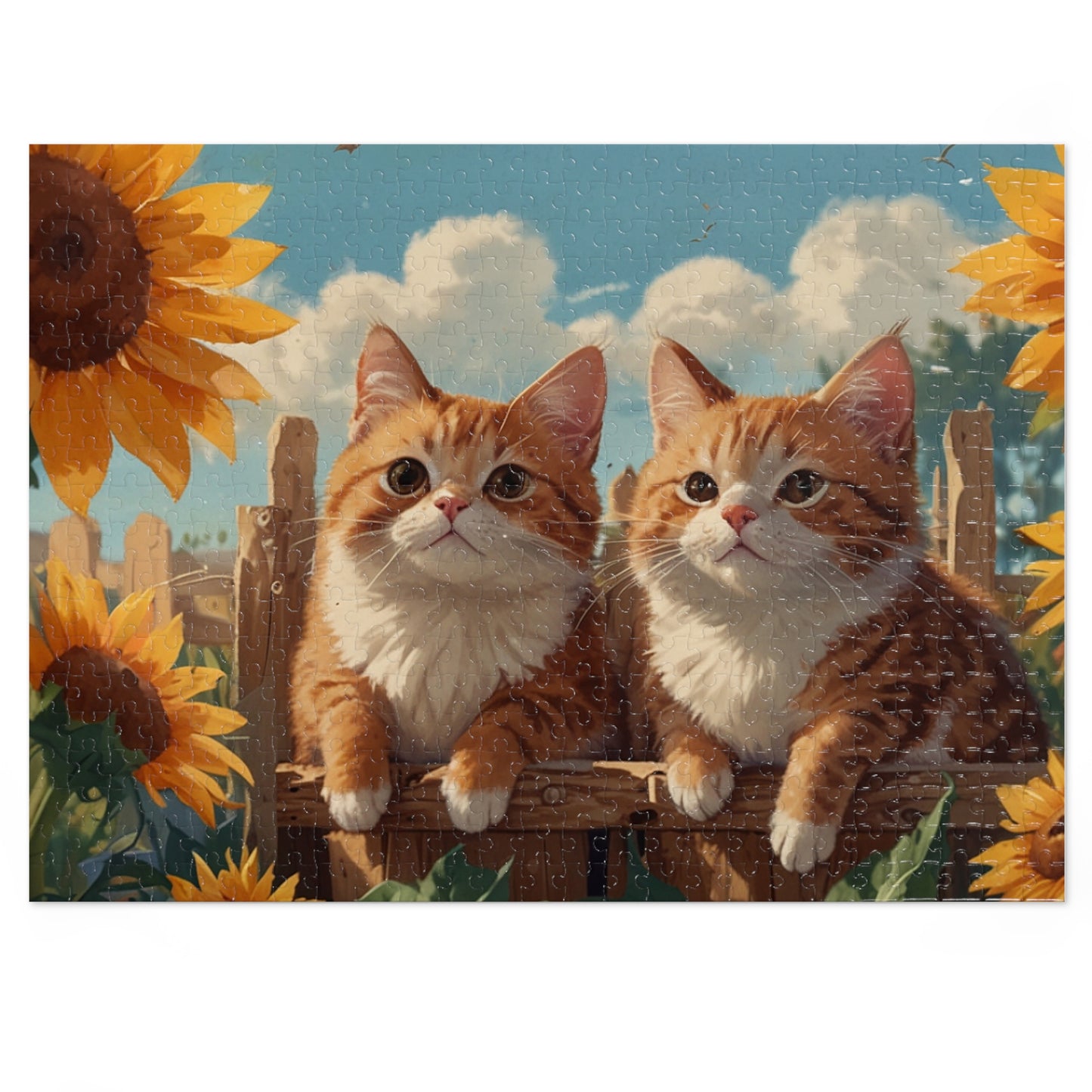 Sunflower Kittens Jigsaw Puzzle (252, 500, 1000-Piece)