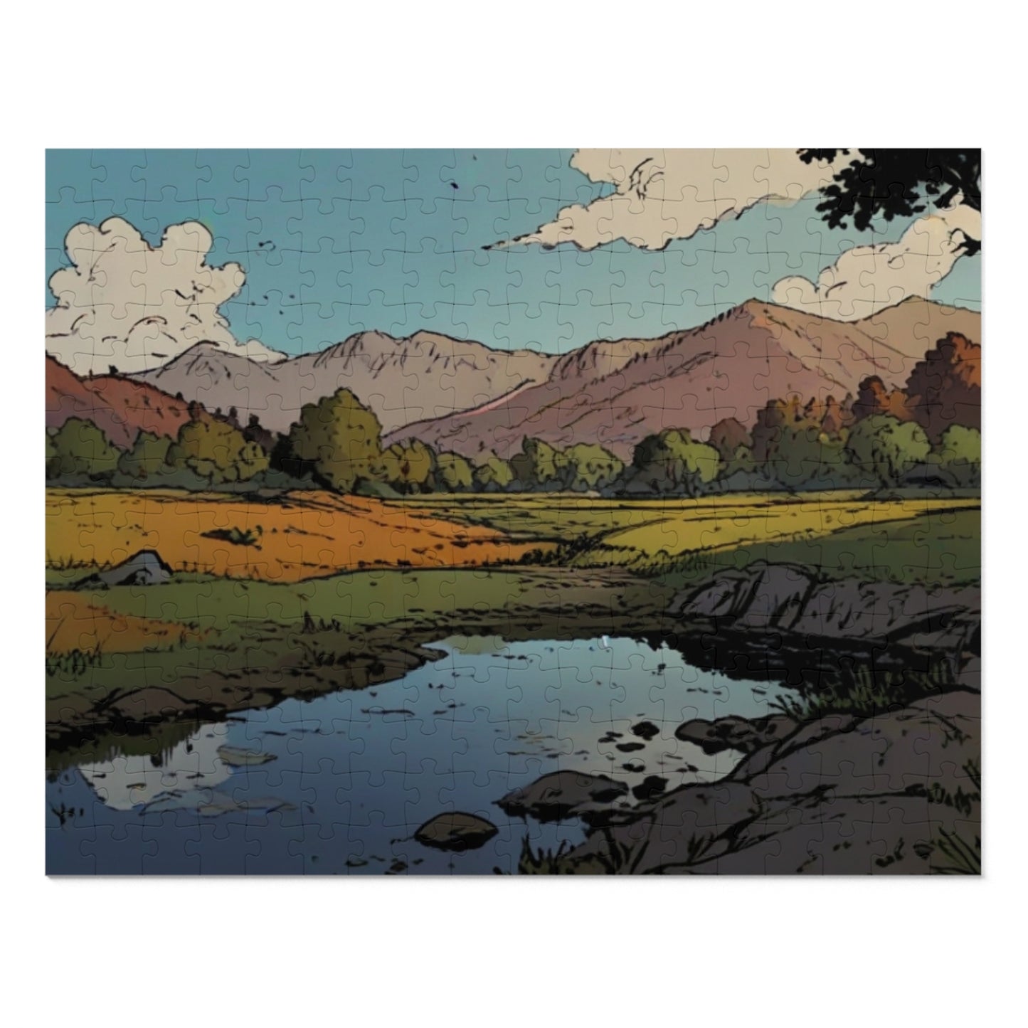 Riverside Reflection Jigsaw Puzzle (252, 500, 1000-Piece)