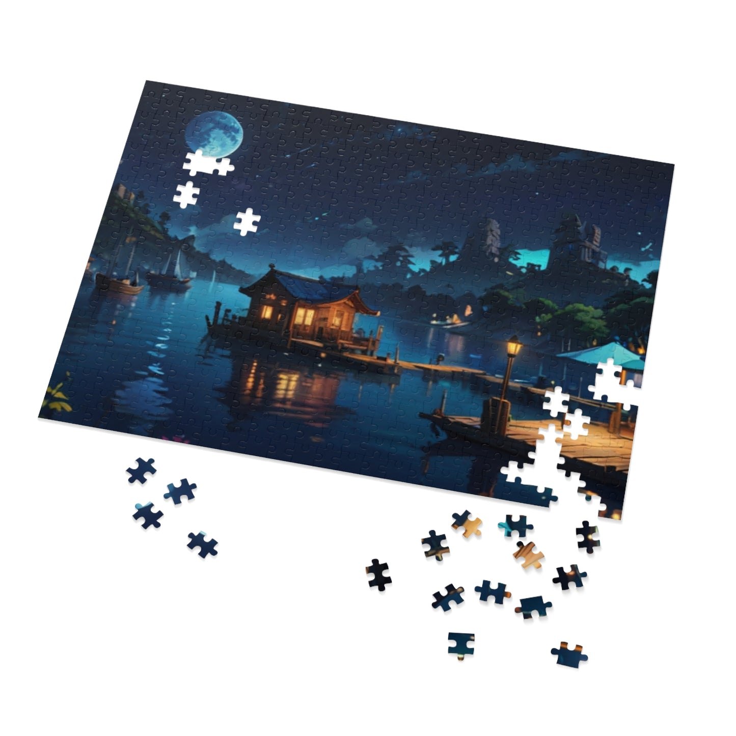 Sapphire Harbor Jigsaw Puzzle (30, 110, 252, 500, 1000-Piece) - Puzzlers Paradise