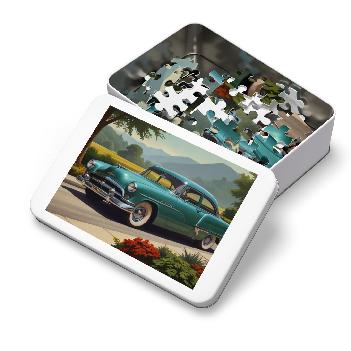 Country Road Classic Car Jigsaw Puzzle (252, 500, 1000-Piece)