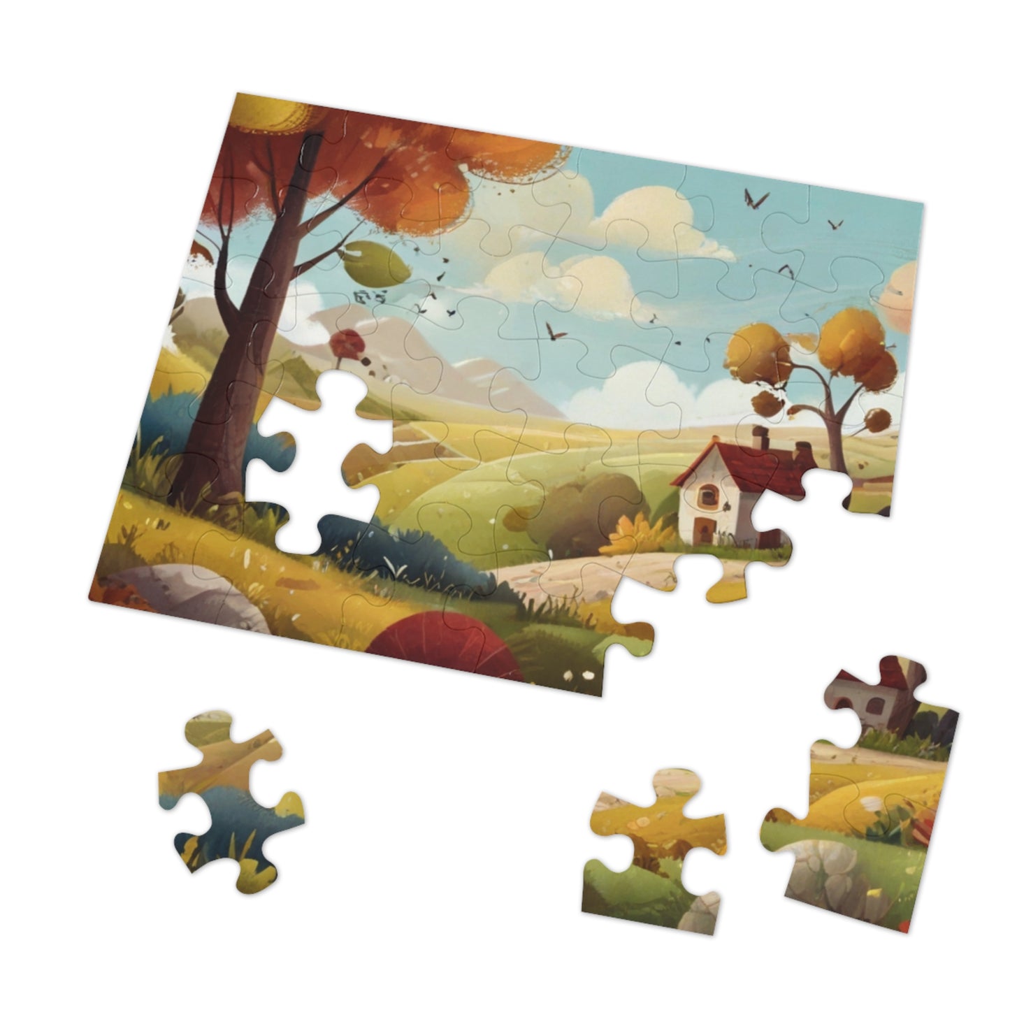 Countryside Charm and City Slicker Jigsaw Puzzle (252, 500, 1000-Piece)