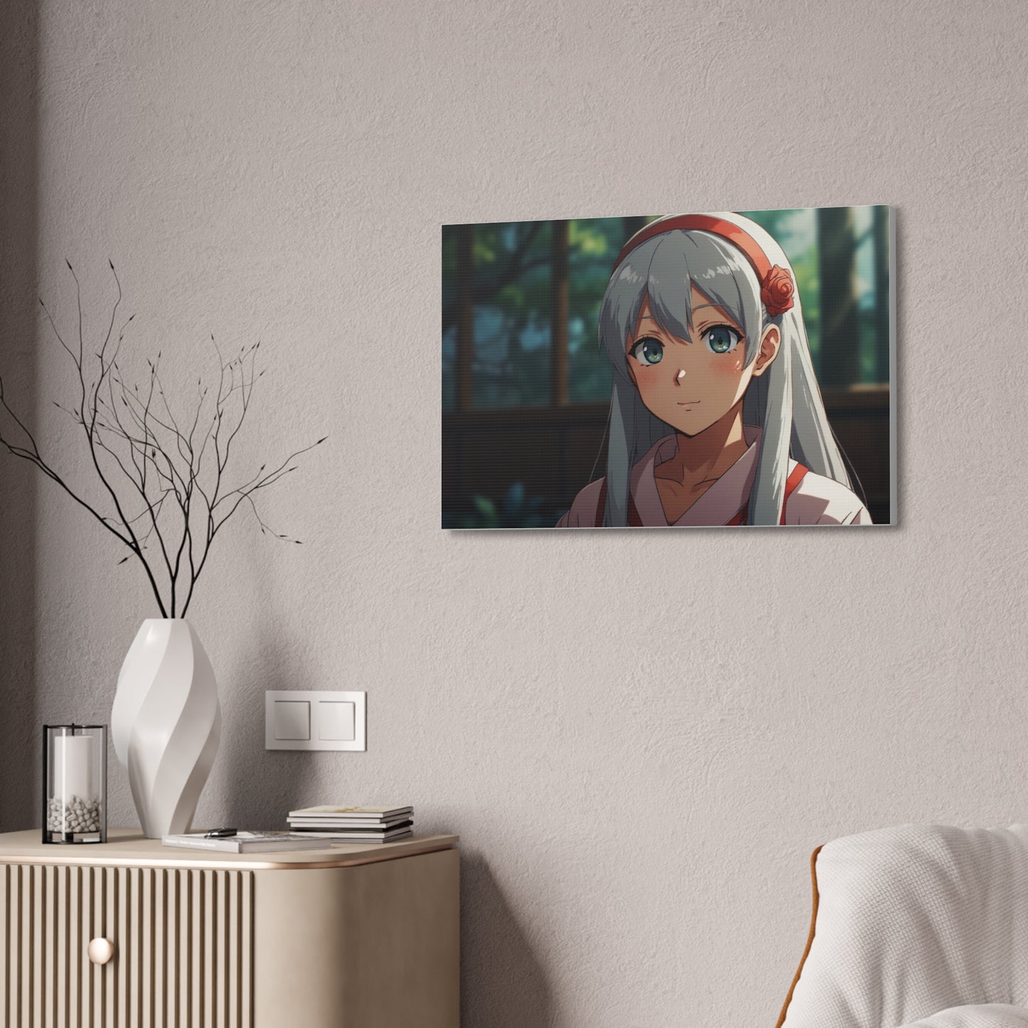 Glimpse of Serenity: Anime Character Canvas Stretched, 1.5'' Puzzlers Paradise