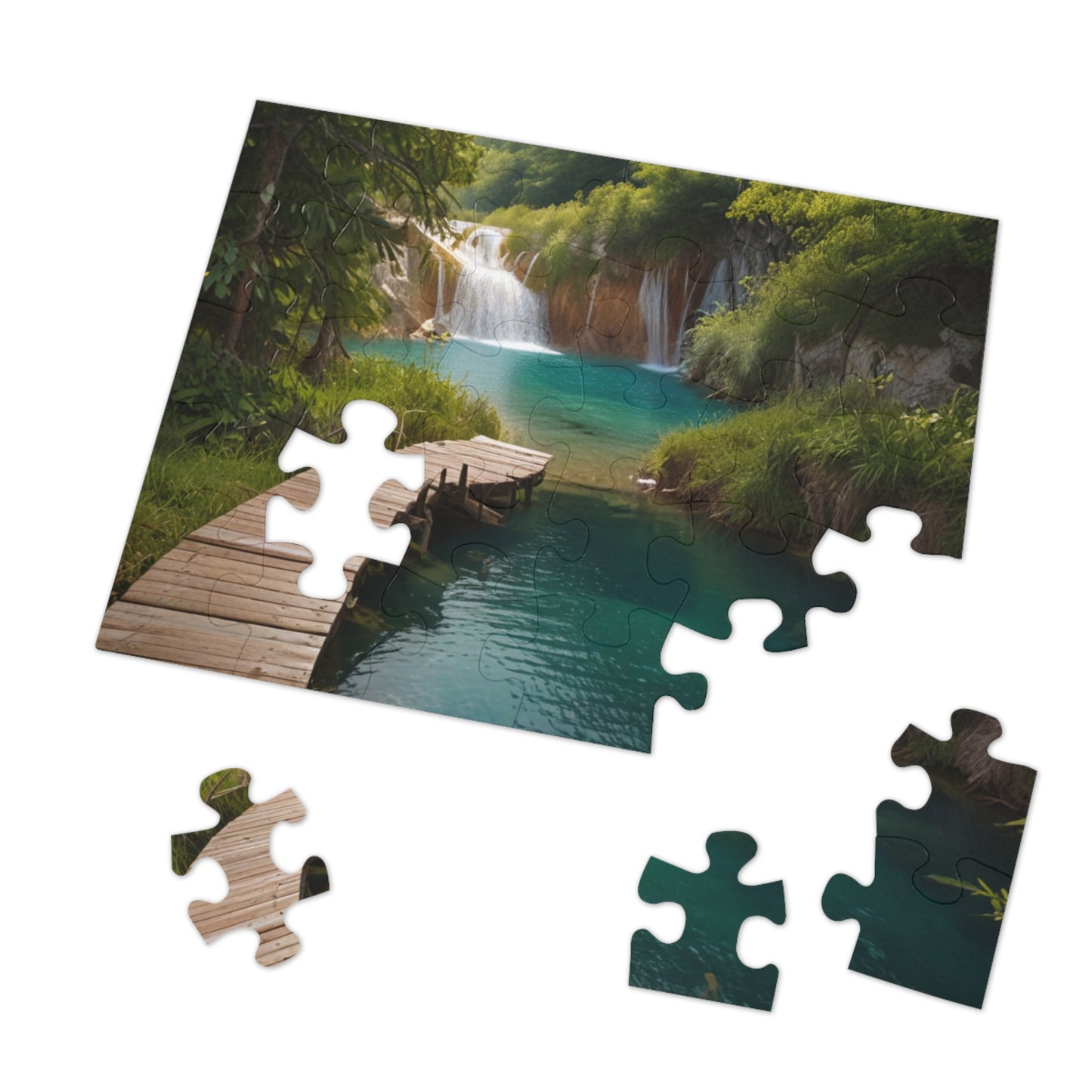 Plitvice Lakes Bliss Jigsaw Puzzle (252, 500, 1000-Piece) - Puzzlers Paradise