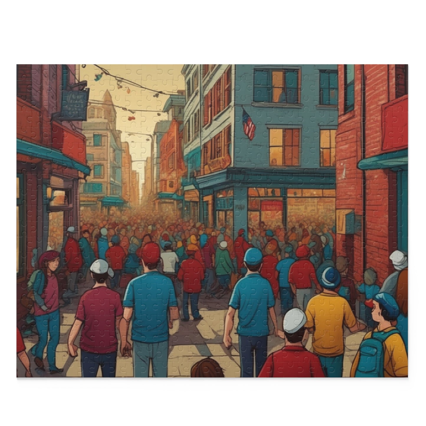 Seek-and-Find Street Fair Jigsaw Puzzle (120, 252, 500-Piece) Puzzlers Paradise