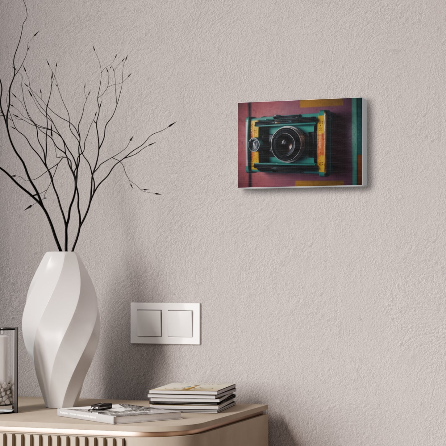 Timeless Focus: Vintage Camera Canvas Stretched, 1.5'' Puzzlers Paradise