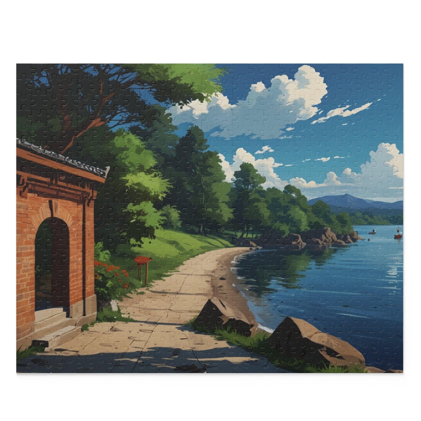 Lakeside Serenity Puzzle (120, 252, 500-Piece) - Puzzlers Paradise