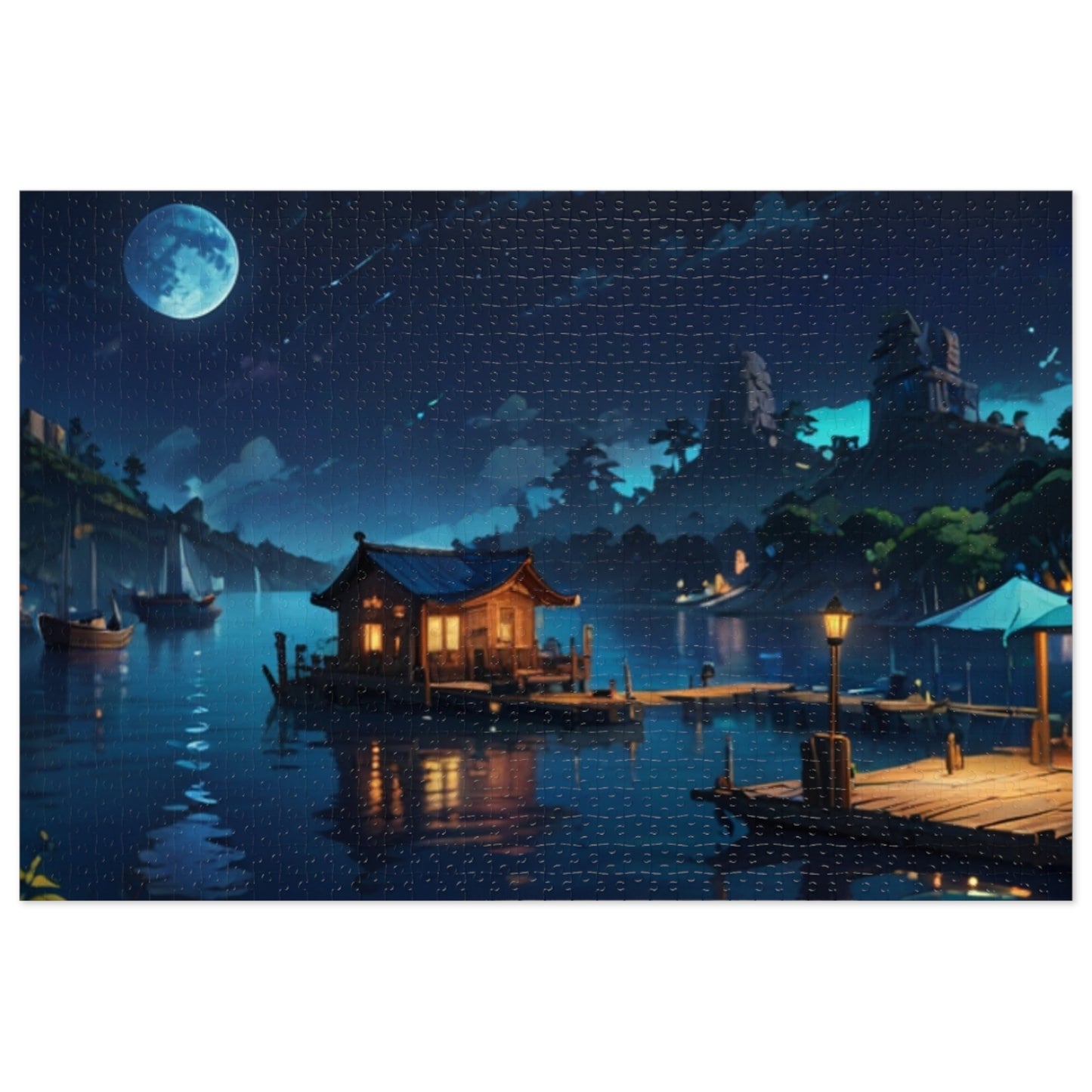 Sapphire Harbor Jigsaw Puzzle (30, 110, 252, 500, 1000-Piece) - Puzzlers Paradise