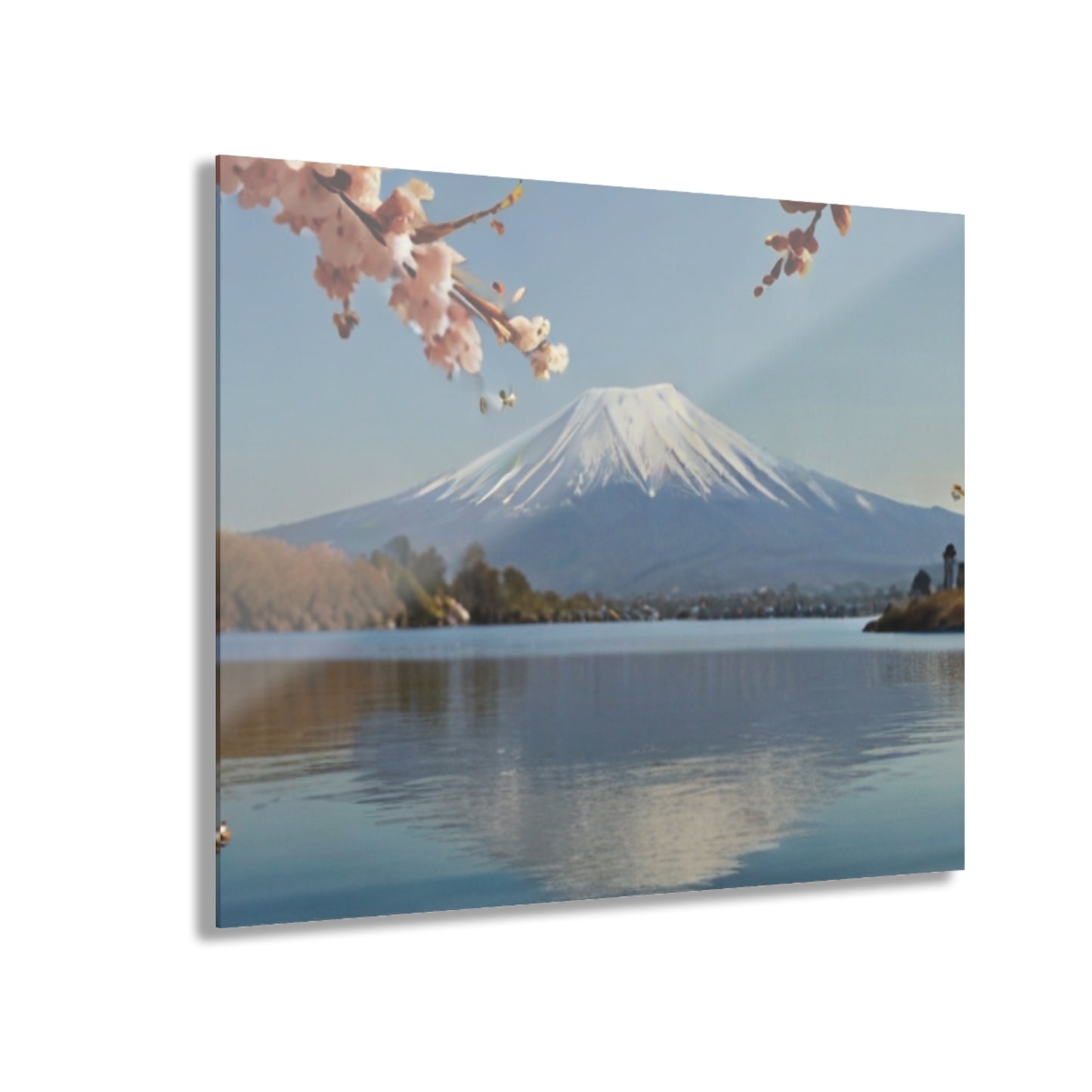 Mount Fuji with Cherry Blossoms - Acrylic Print