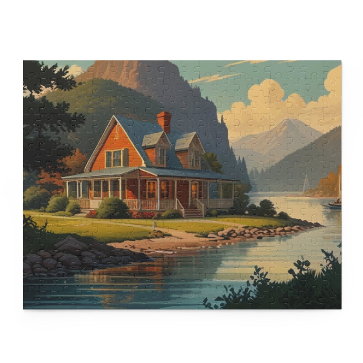 Riverside Retreat Jigsaw Puzzle (120, 252, 500-Piece)