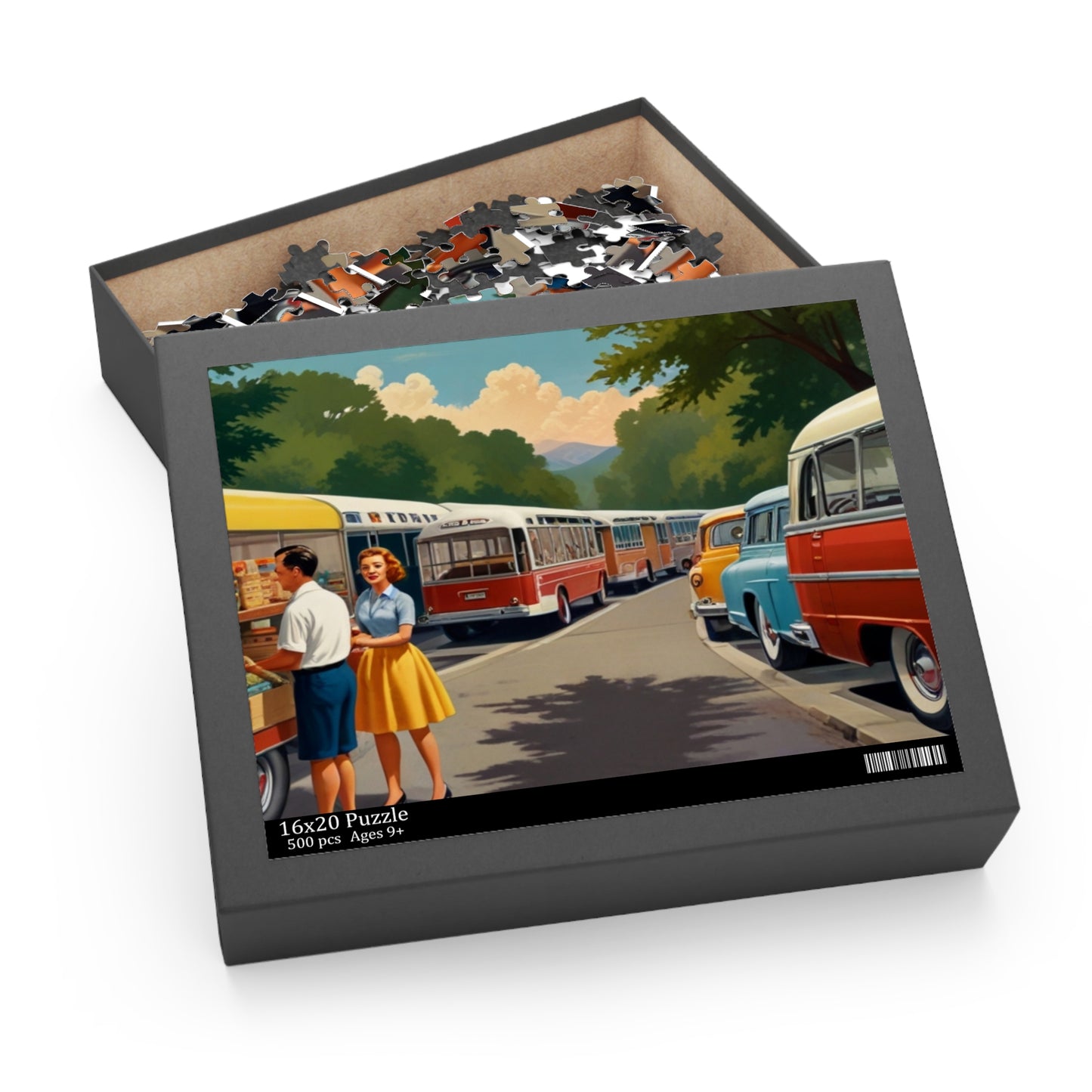 Vintage Market Day Jigsaw Puzzle (120, 252, 500-Piece)