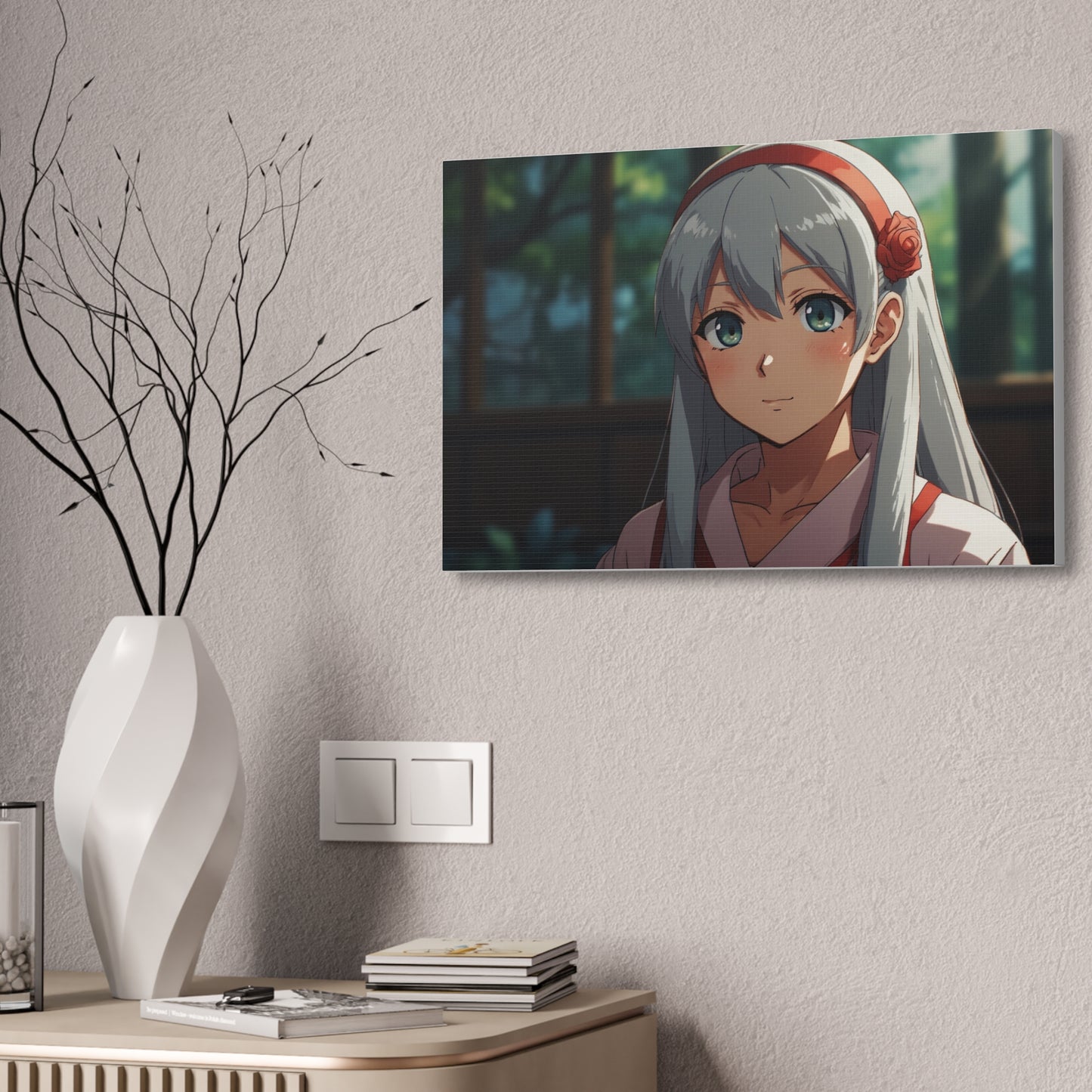 Glimpse of Serenity: Anime Character Canvas Stretched, 1.5'' Puzzlers Paradise