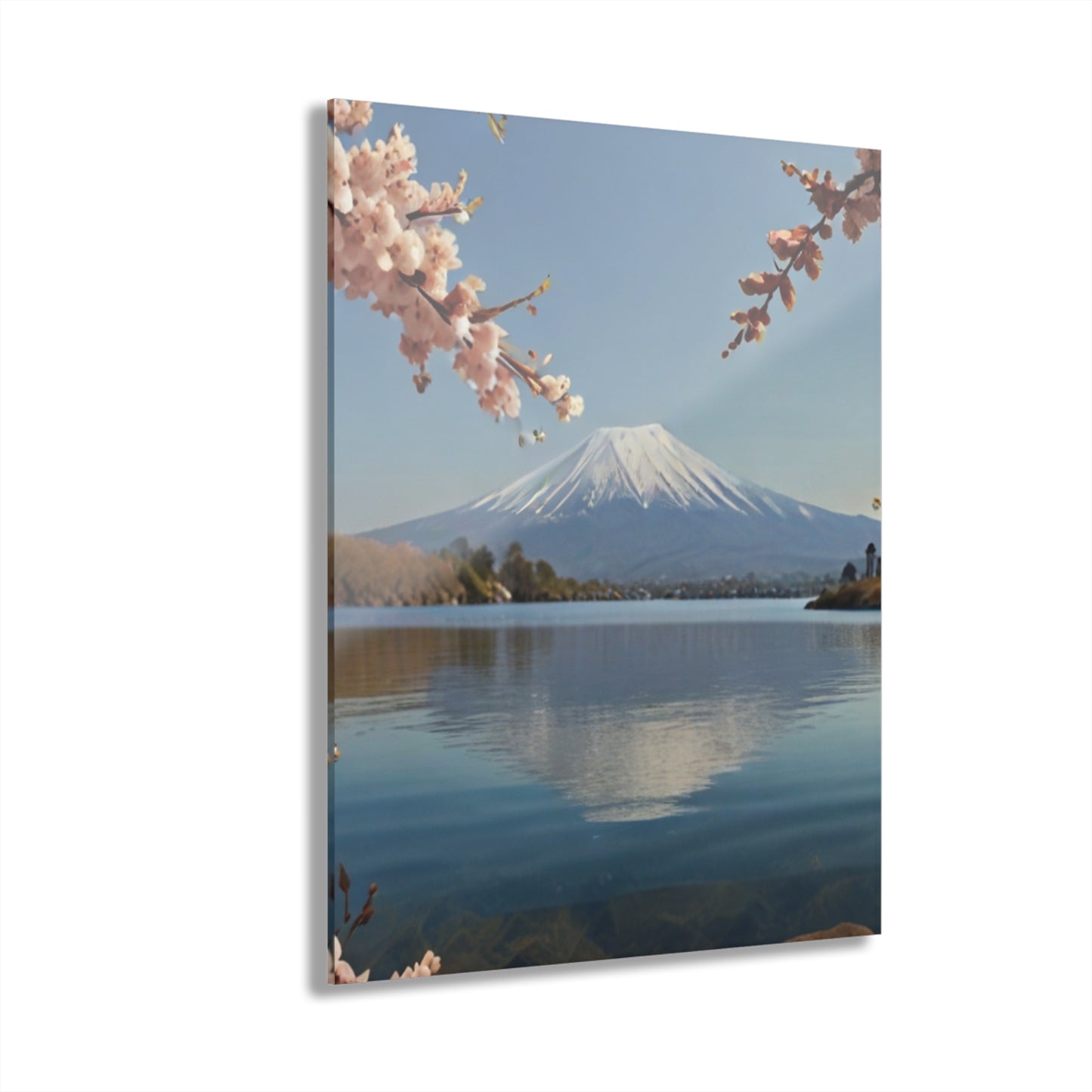 Mount Fuji with Cherry Blossoms - Acrylic Print
