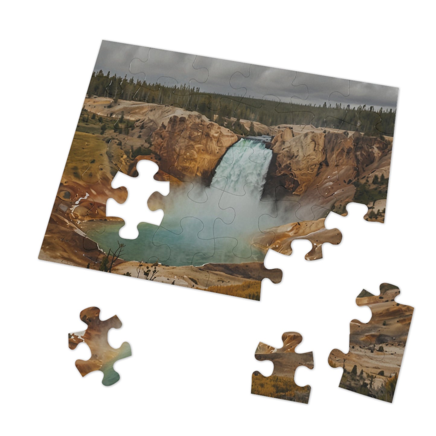 Yellowstone Waterfall Bliss Jigsaw Puzzle (252, 500, 1000-Piece)