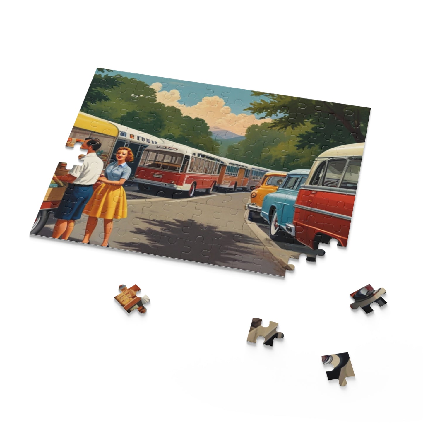 Vintage Market Day Jigsaw Puzzle (120, 252, 500-Piece)