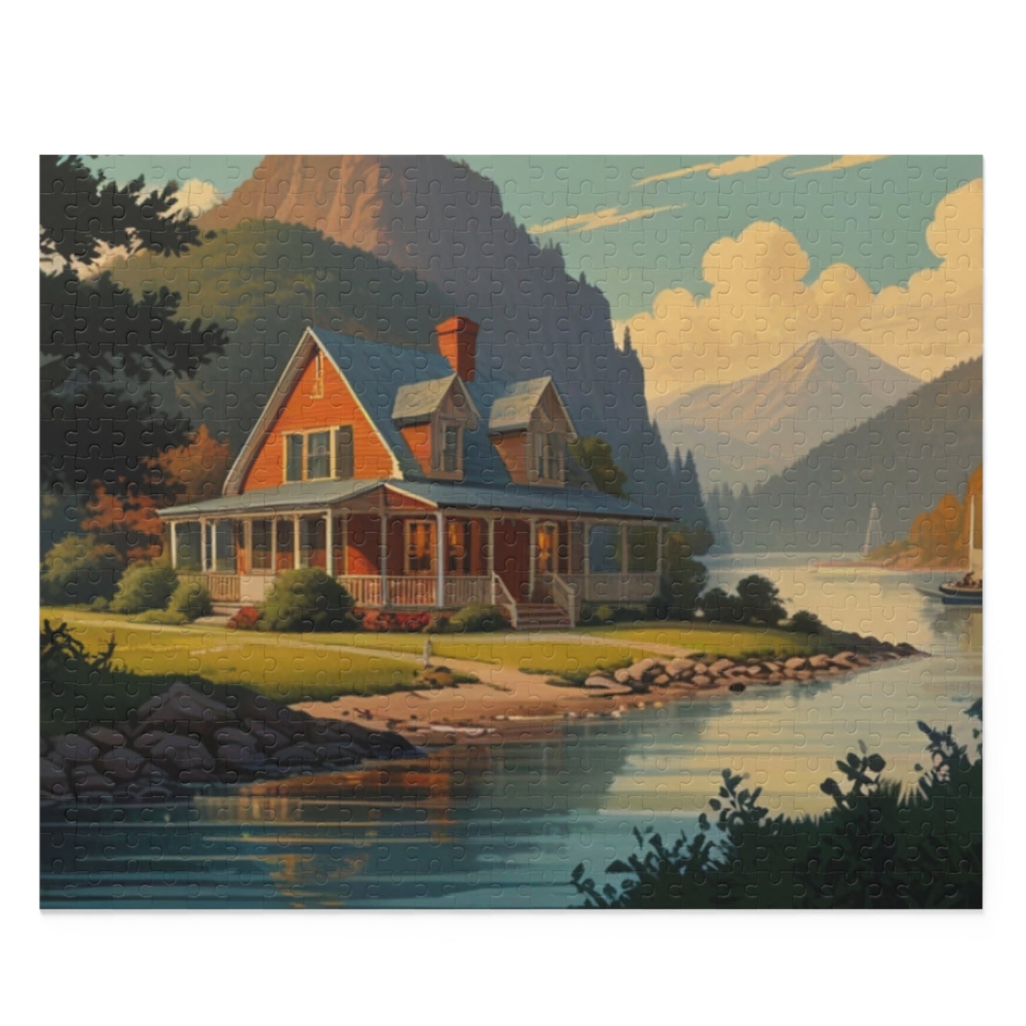 Riverside Retreat Jigsaw Puzzle (120, 252, 500-Piece)