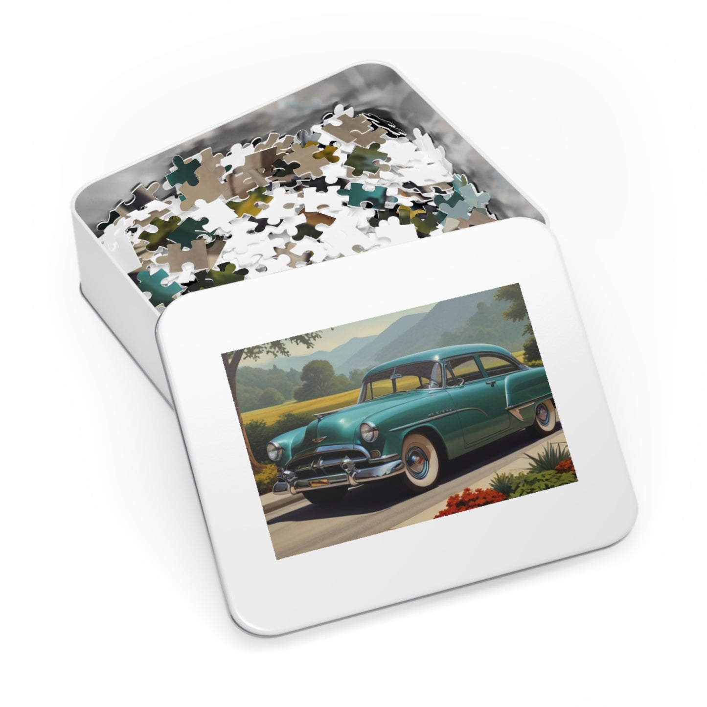 Country Road Classic Car Jigsaw Puzzle (252, 500, 1000-Piece)