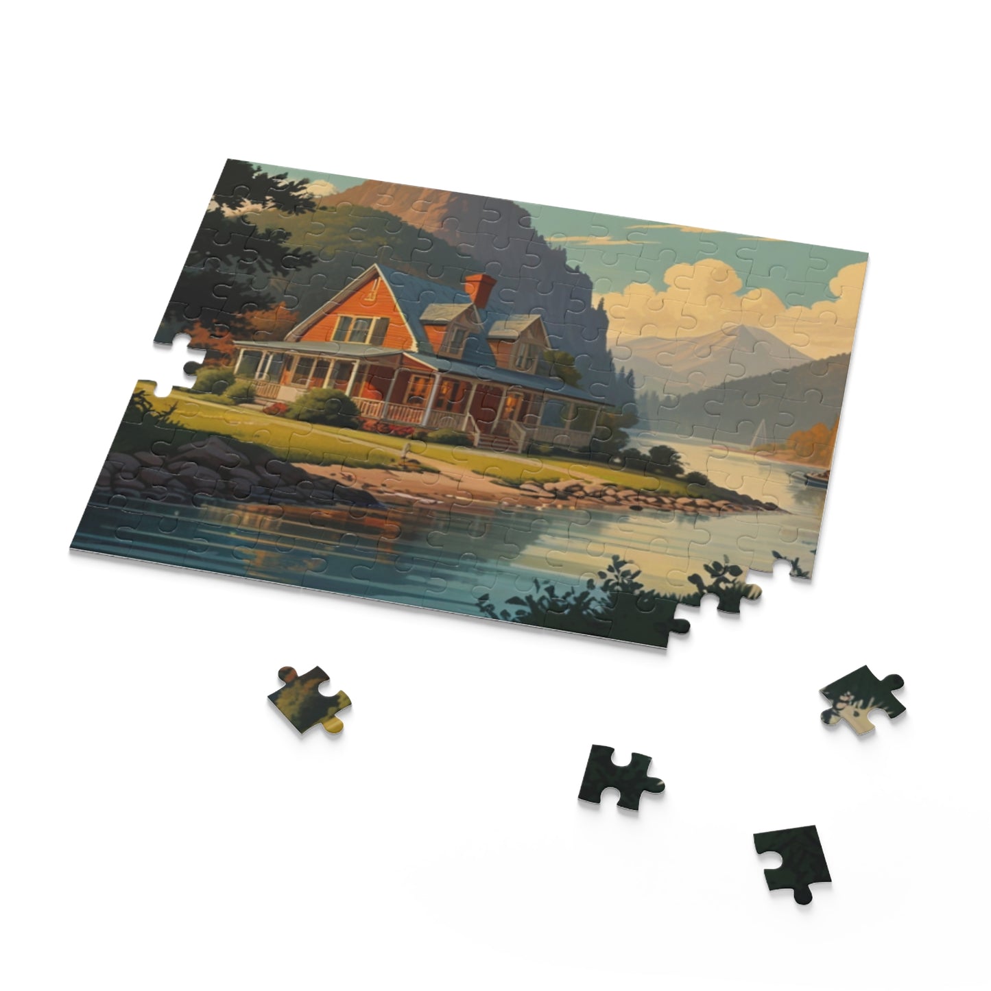 Riverside Retreat Jigsaw Puzzle (120, 252, 500-Piece)