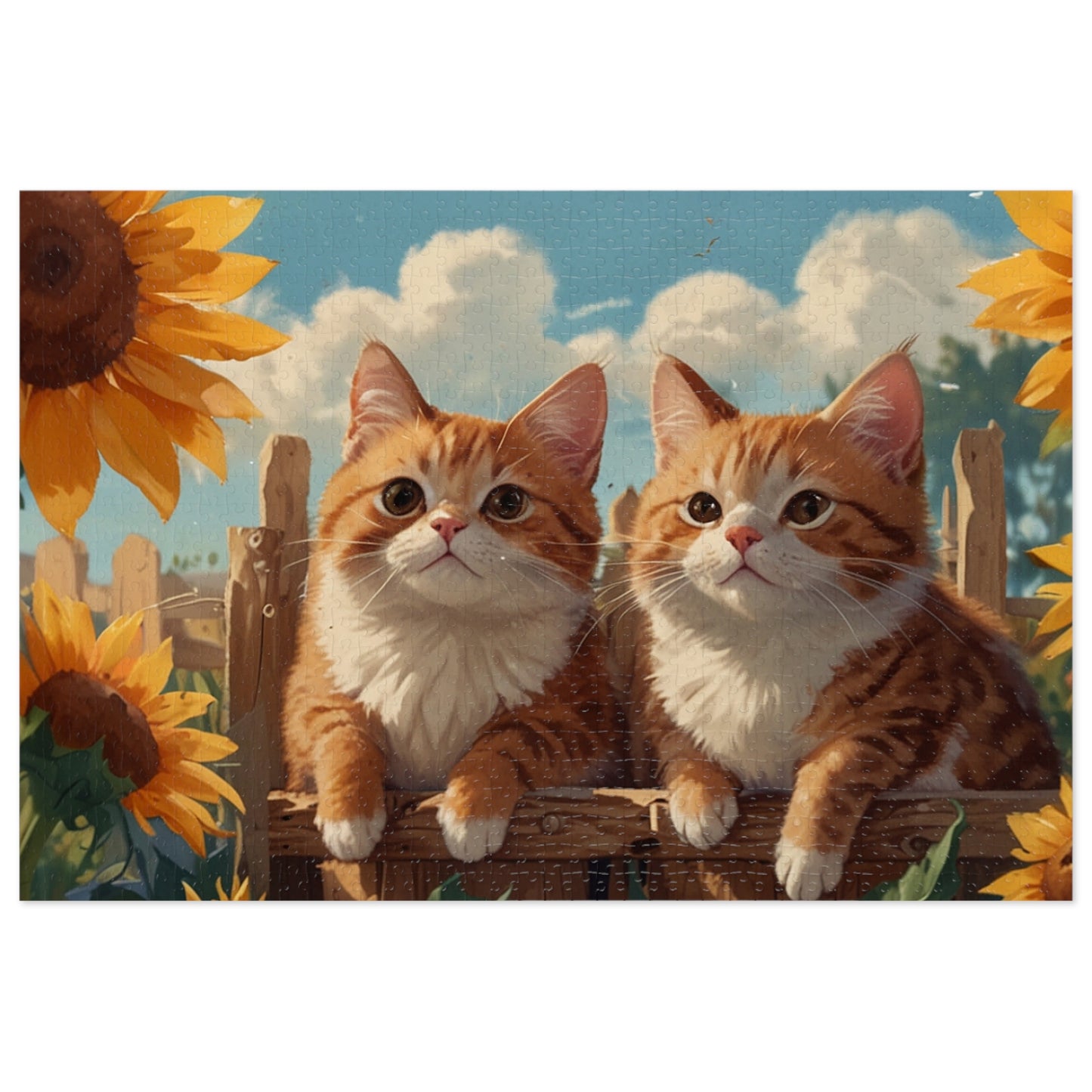 Sunflower Kittens Jigsaw Puzzle (252, 500, 1000-Piece)