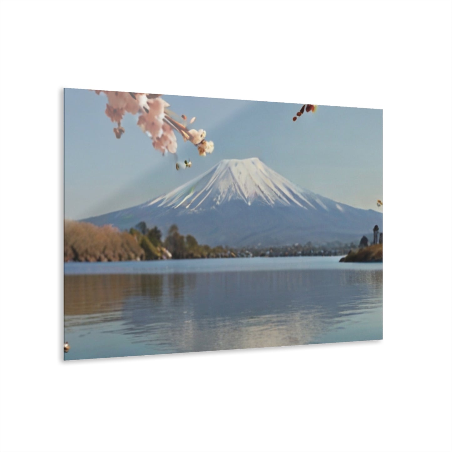 Mount Fuji with Cherry Blossoms - Acrylic Print