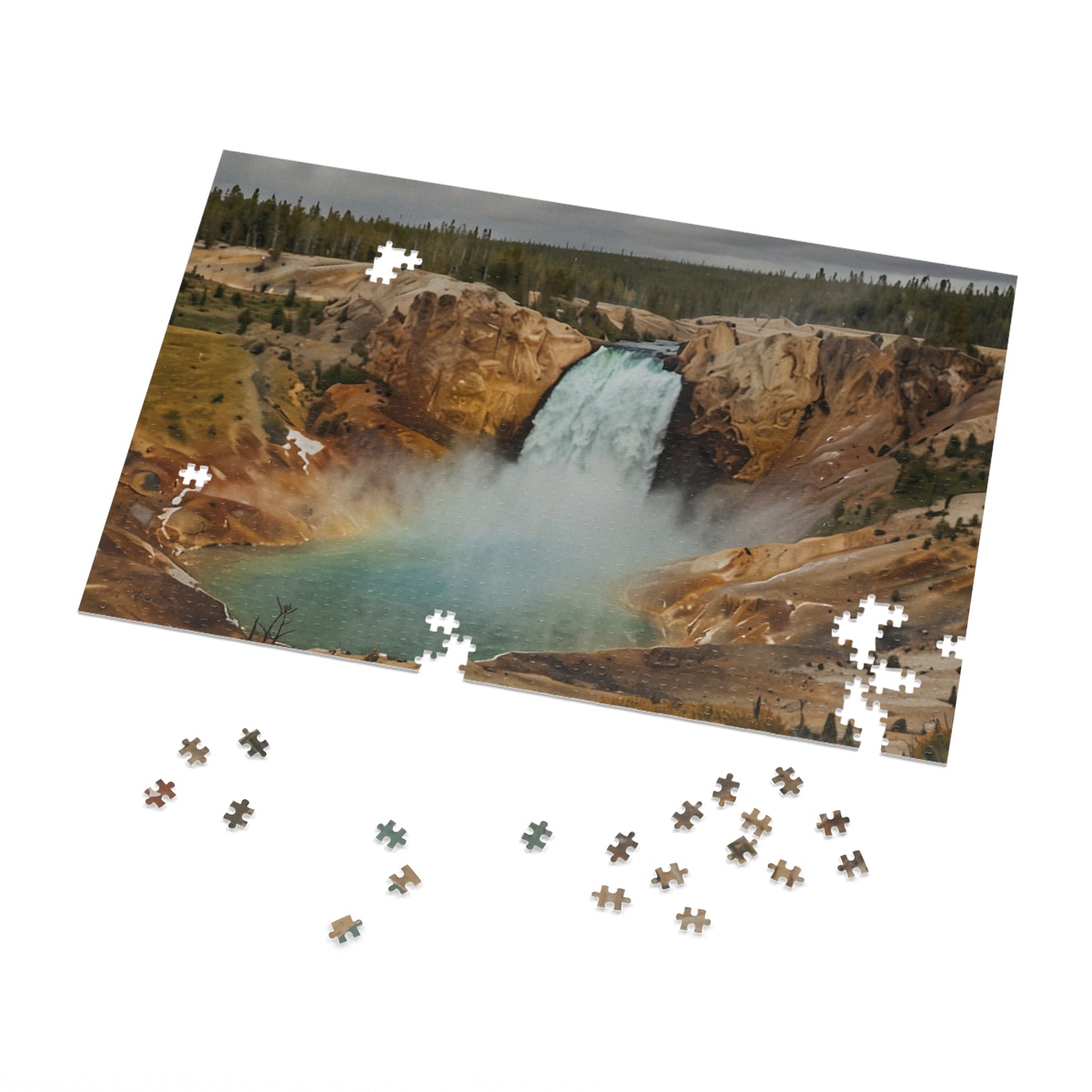 Yellowstone Waterfall Bliss Jigsaw Puzzle (252, 500, 1000-Piece)