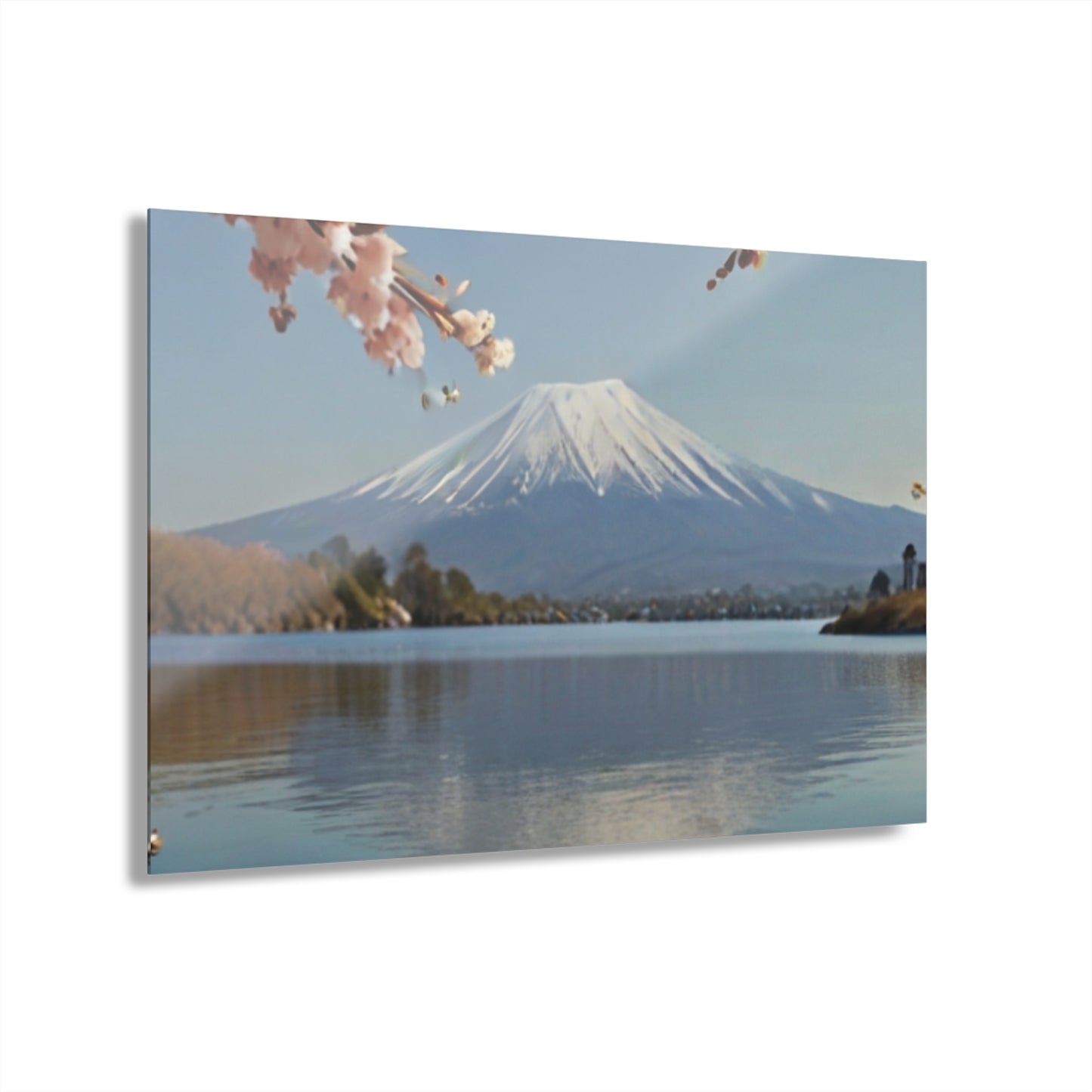 Mount Fuji with Cherry Blossoms - Acrylic Print