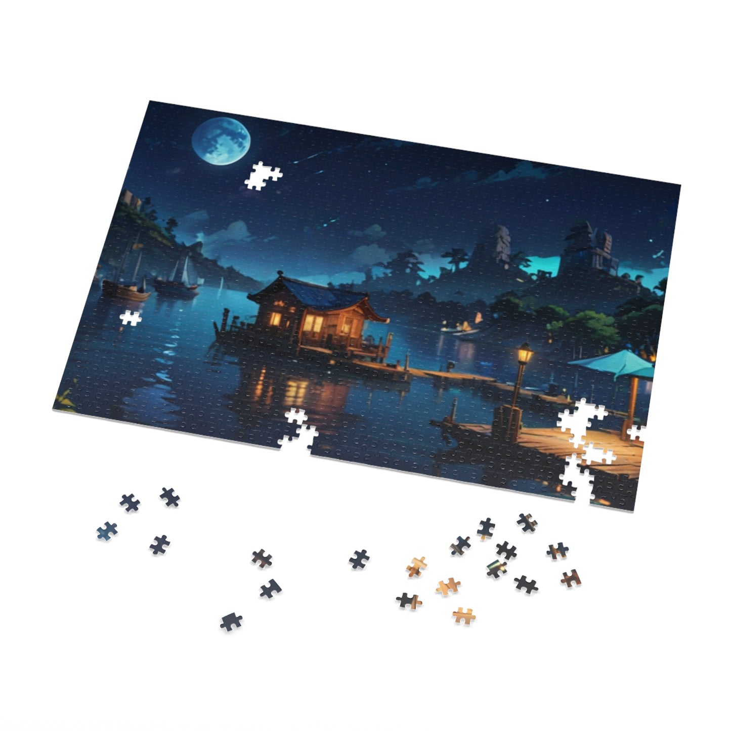Sapphire Harbor Jigsaw Puzzle (30, 110, 252, 500, 1000-Piece) - Puzzlers Paradise