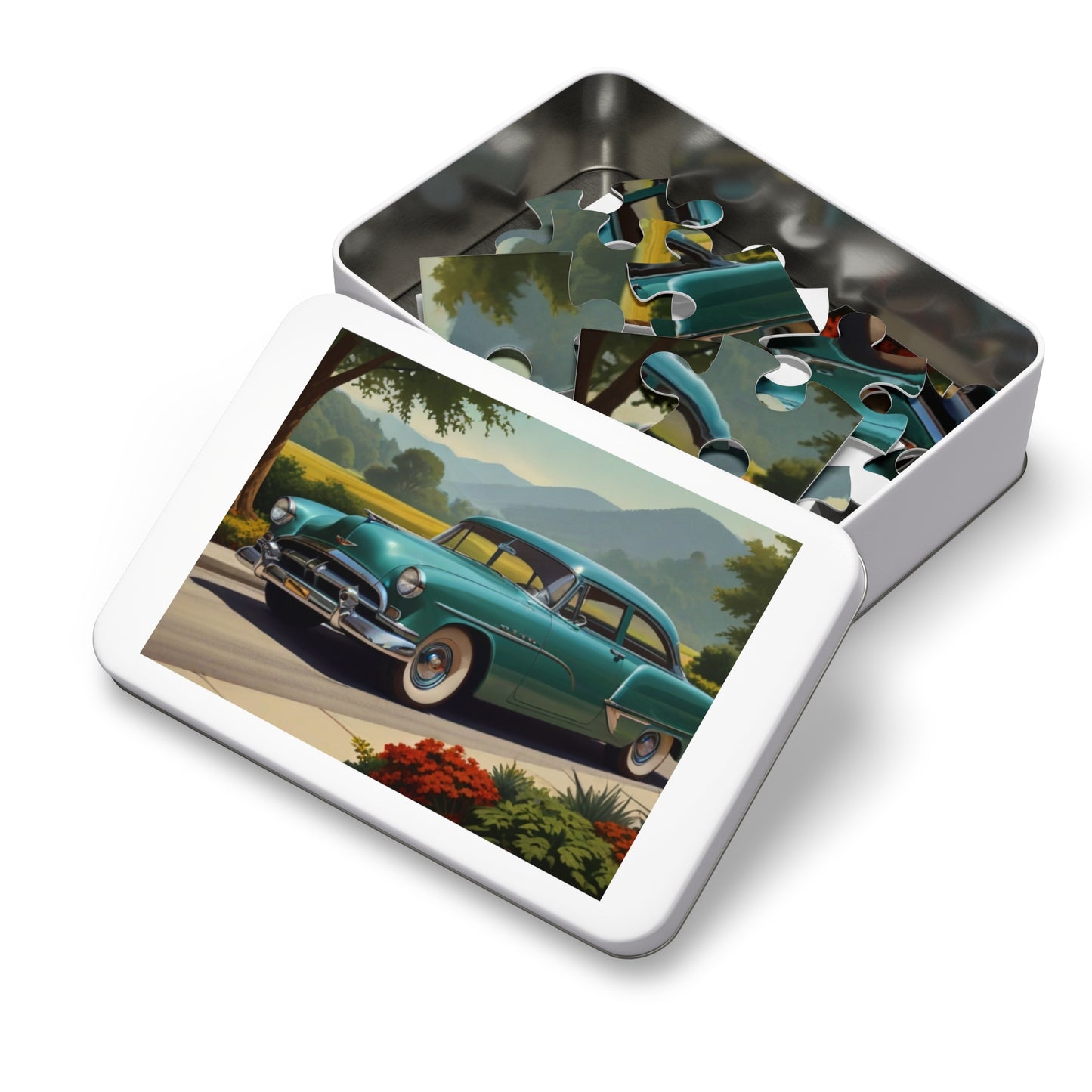 Country Road Classic Car Jigsaw Puzzle (252, 500, 1000-Piece)