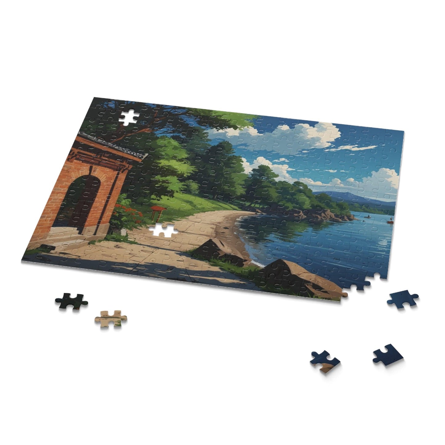 Lakeside Serenity Puzzle (120, 252, 500-Piece) - Puzzlers Paradise