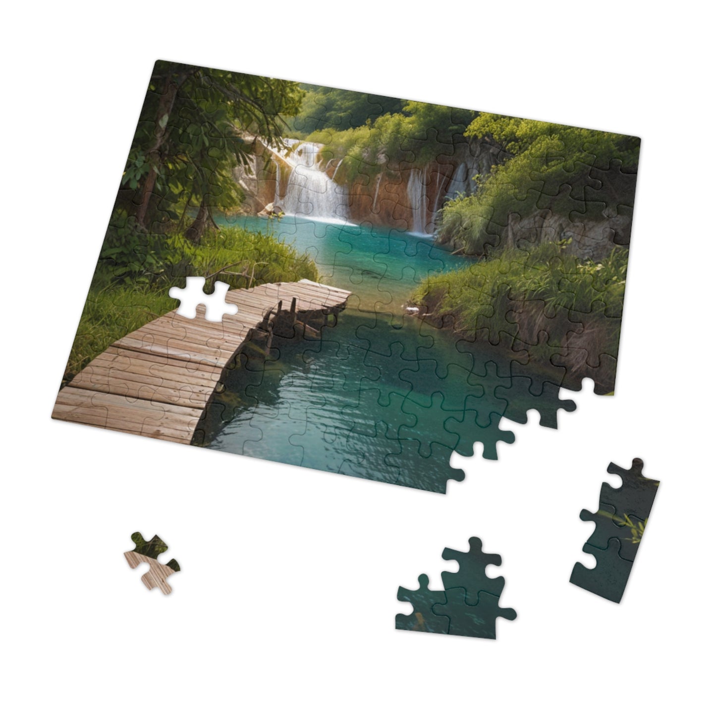 Plitvice Lakes Bliss Jigsaw Puzzle (252, 500, 1000-Piece) - Puzzlers Paradise
