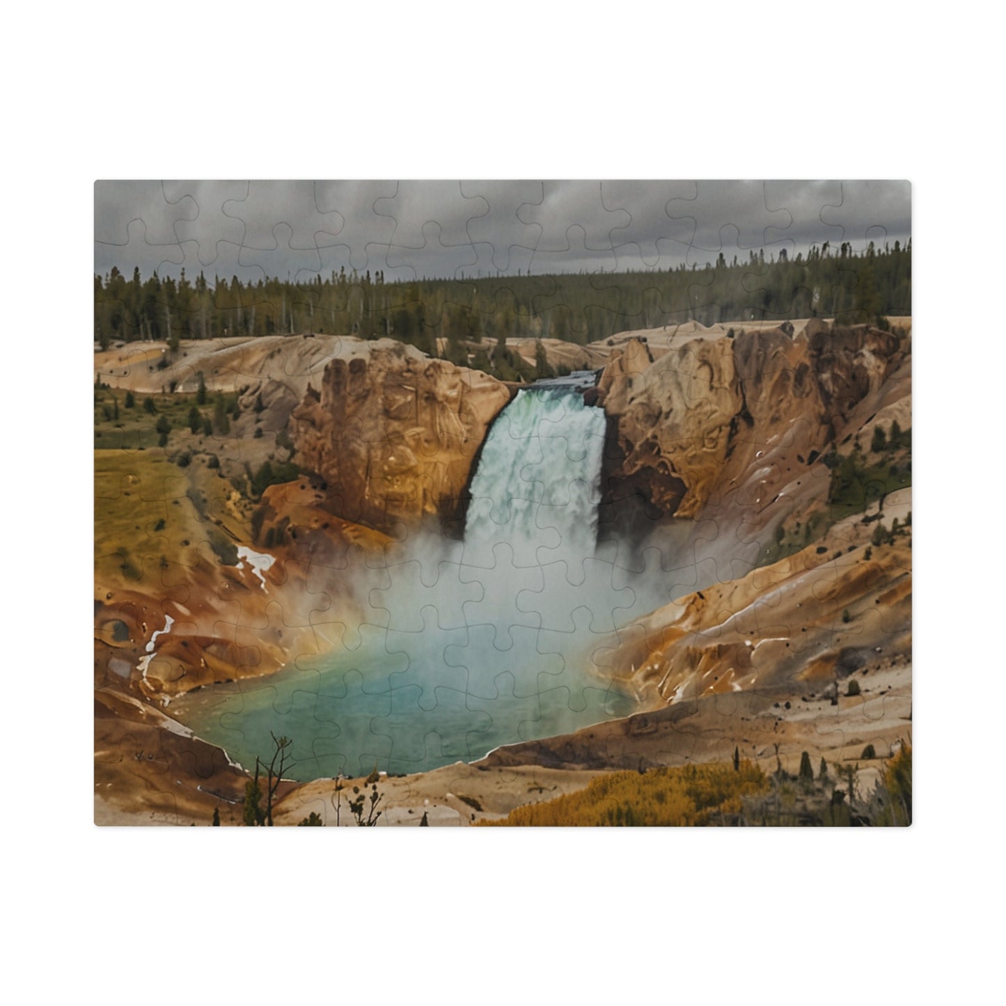 Yellowstone Waterfall Bliss Jigsaw Puzzle (252, 500, 1000-Piece)