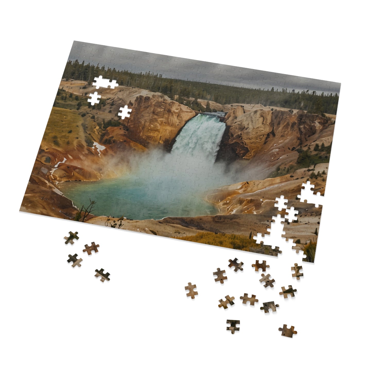 Yellowstone Waterfall Bliss Jigsaw Puzzle (252, 500, 1000-Piece)